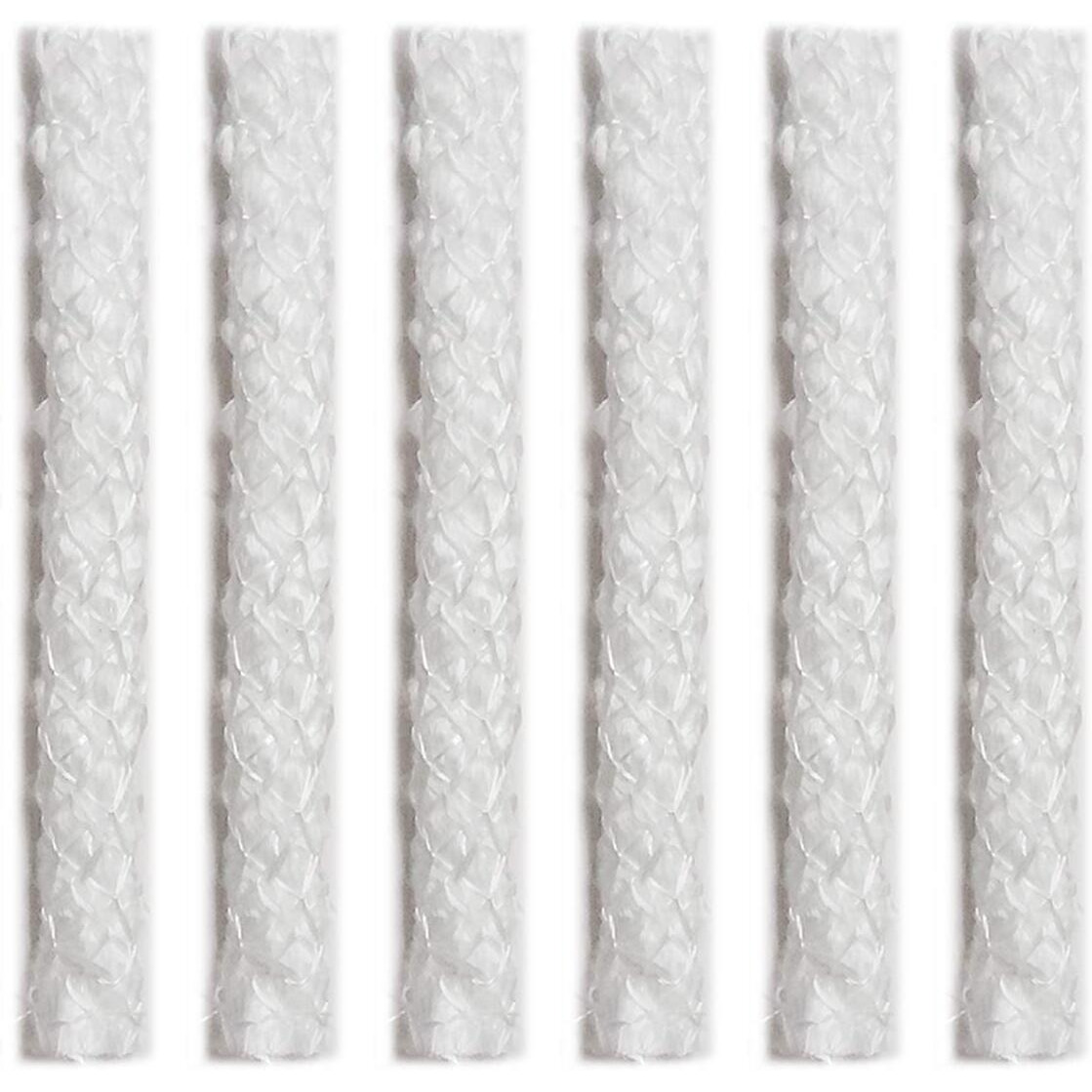 Firefly Fuel Fiberglass Tiki Torch Wicks - 6 Pack, Long-Lasting Planet-Friendly Wick For Tiki Torches, Oil Lamps, & Langers - Durable Replacement Wick Set 1/2-Inch X 6-Inches