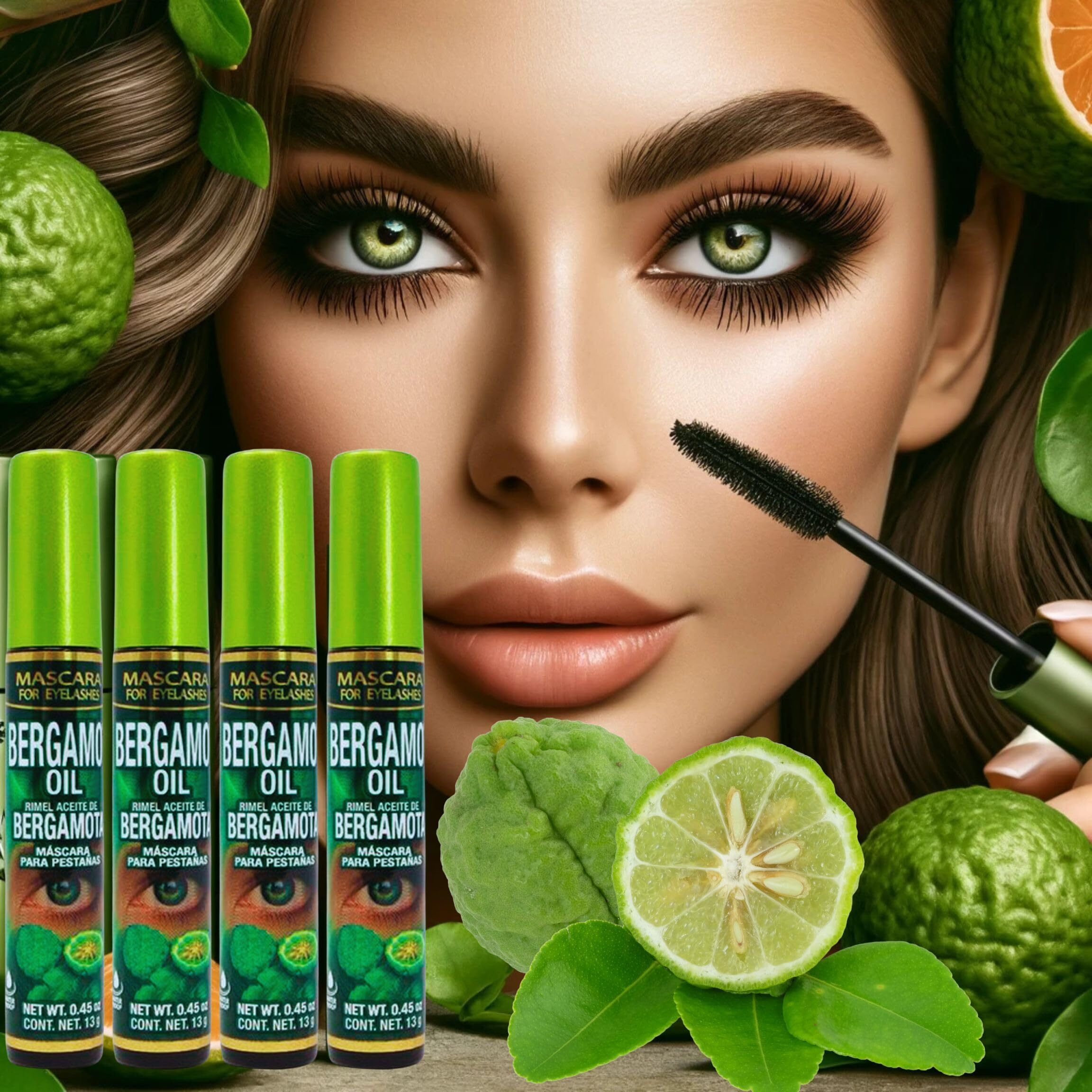 Aceite De Bergamota R  Mel 13G (Bergamot Oil Mascara) - Nourishing And Premium Quality (5 Pack) Pestanas Fuertes & Bellas