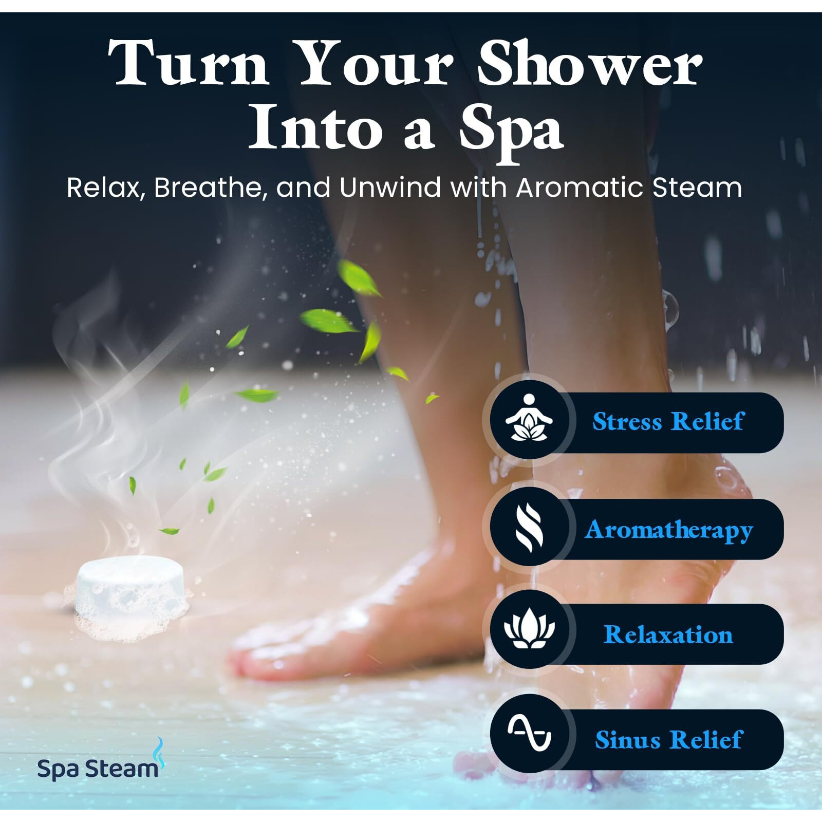 Shower Steamers Aromatherapy - Eucalyptus Mint & Menthol Shower Bombs With Essential Oils For Sinus Relief, Stress, Relaxation - Spa Gift Set For Women & Men - Natural Shower Tablets - 15-Pack
