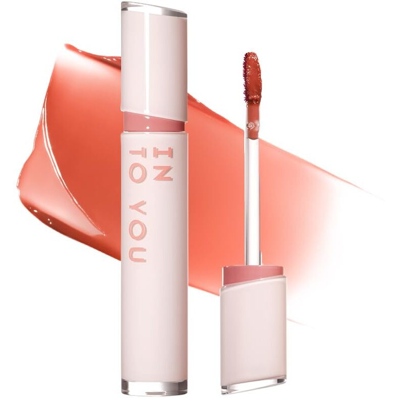 Into You Glow Lip Tint, Plumping Lip Gloss, Nourishing Hydrating Moisturizing Lip Oil, Non-Sticky, Long-Lasting, Waterproof, High Shine Liquid Lipstick, Stay 8 Hour, For Women Makeup, Gw03