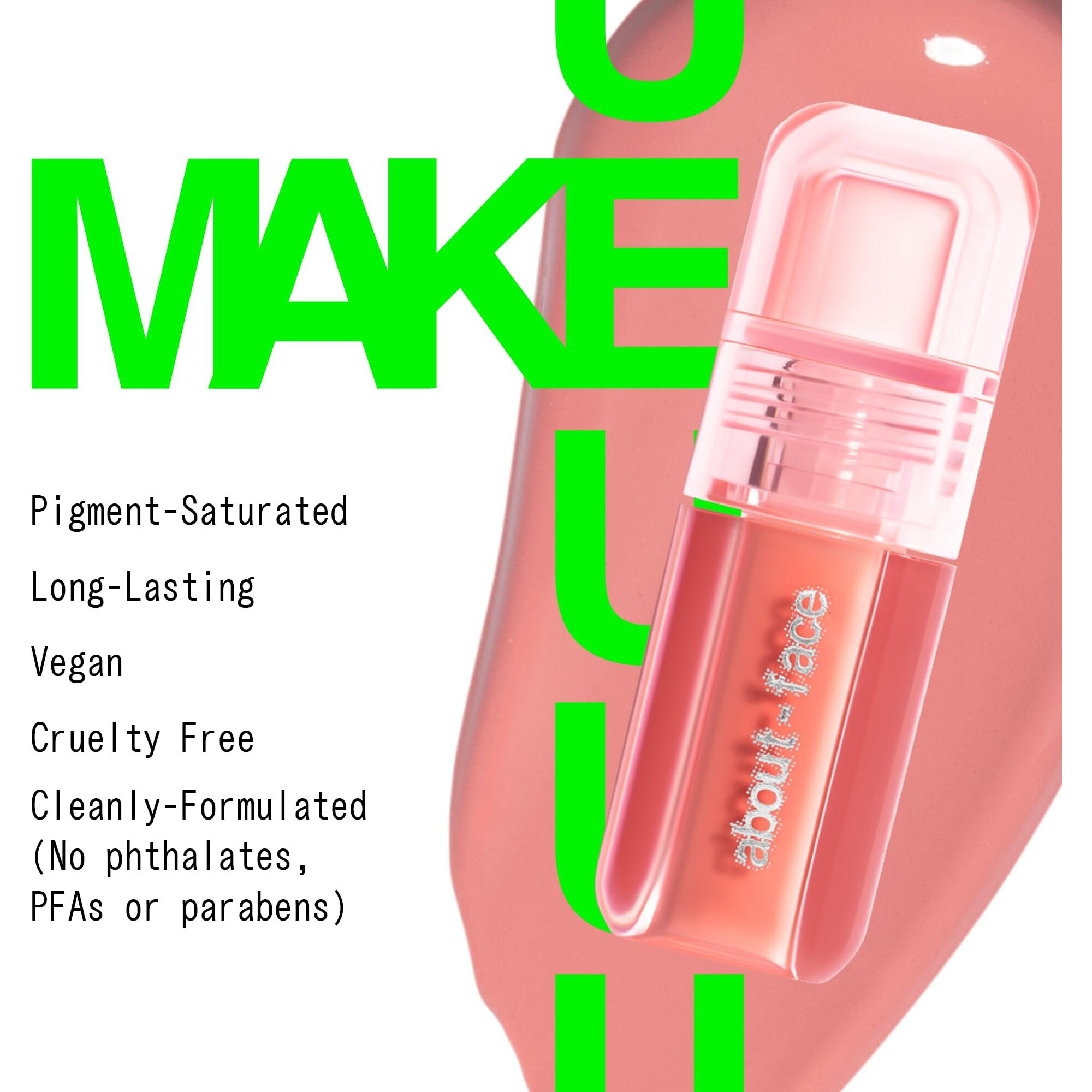 About-Face Blush Rush Liquid Blush - Hydrating, Buildable Formula With Jojoba Oil, Hyaluronic Acid, And Squalane - Long-Lasting Dewy Finish - Vegan & Cruelty-Free (Starting Line - Peachy Pink)