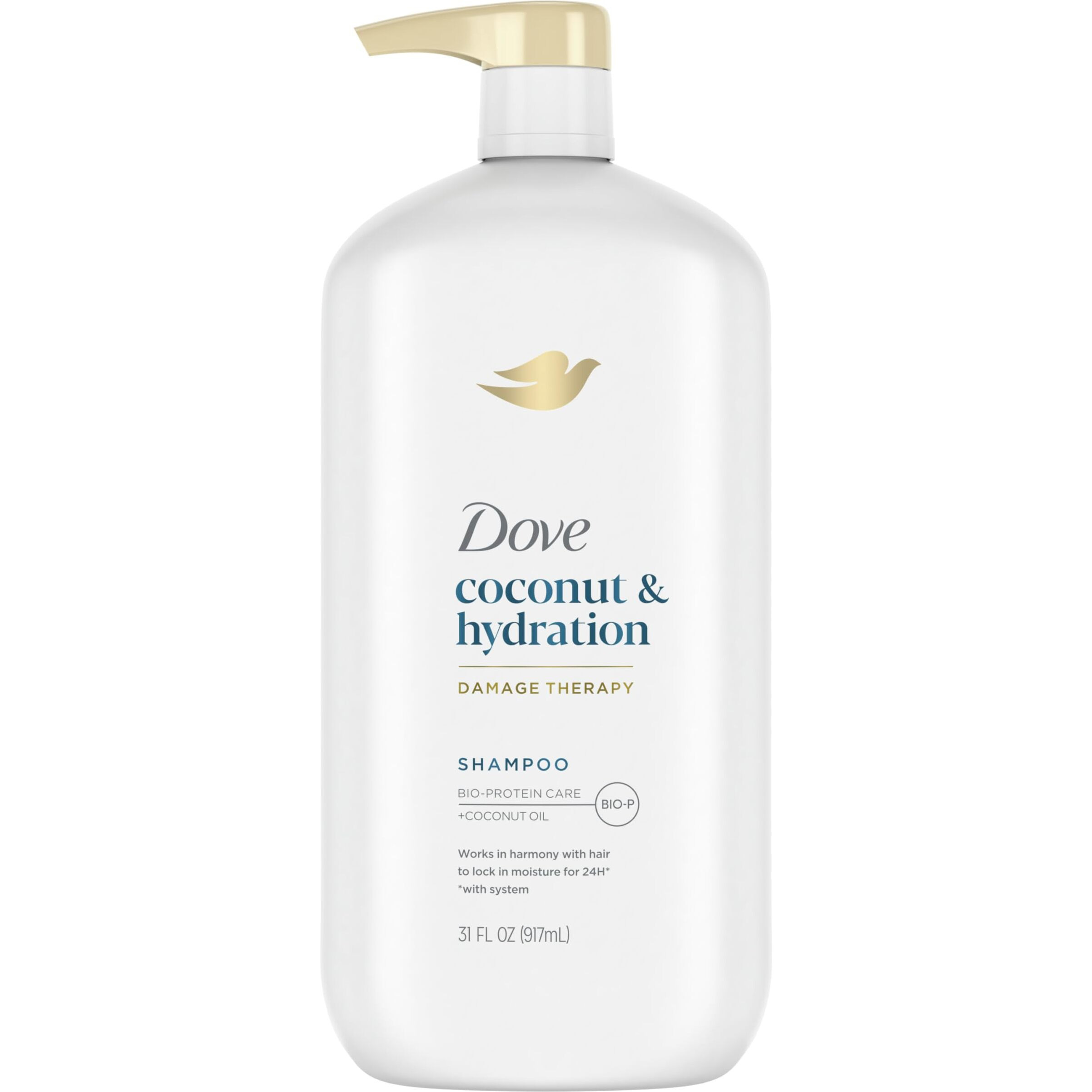 Dove Shampoo Coconut & Hydration Pack Of 4 For Dry Hair Shampoo With Oil Blend Of Coconut, Jojoba & Sweet Almond 31 Oz