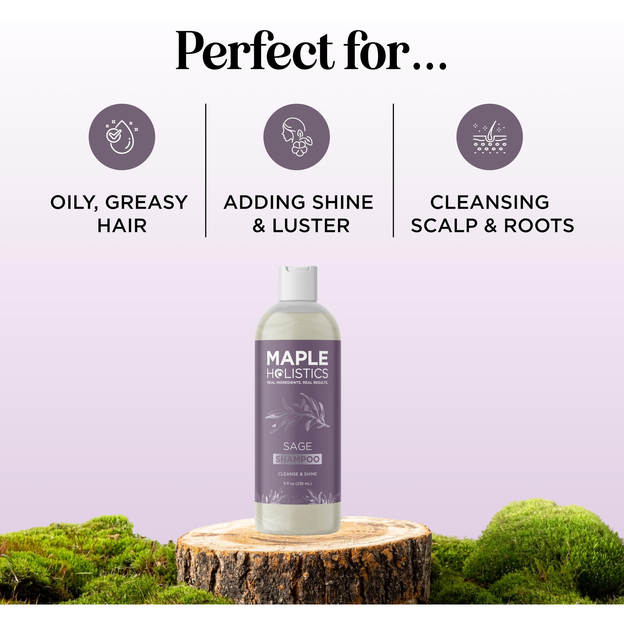 Sage And Rosemary Shampoo Sulfate Free - Sage Oil Clarifying Shampoo For Build Up And Scalp Moisturizer - Oily Hair Shampoo For Greasy Hair And Dry Scalp Treatment With Essential Oils For Hair