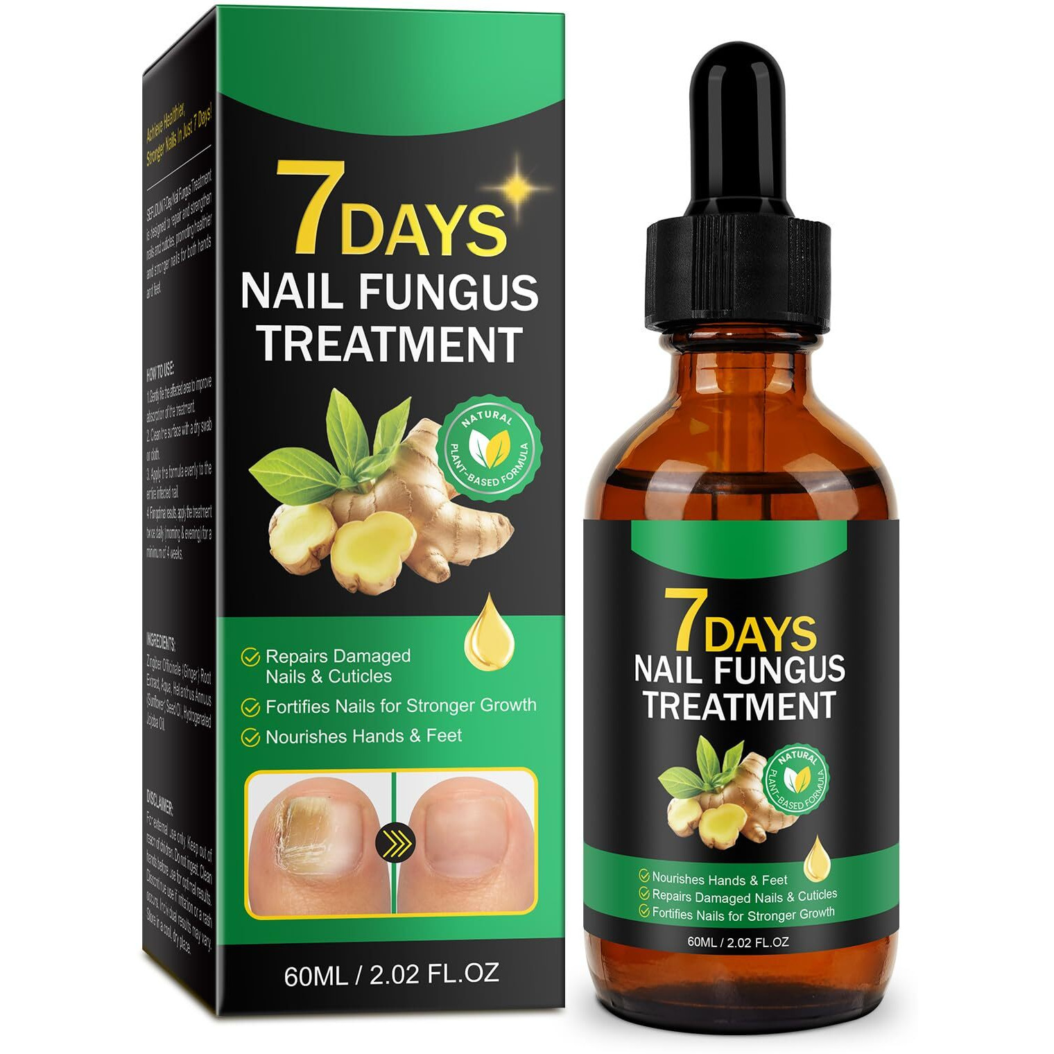 Ginger Nail Growth Strengthener Serum - Ginger-Infused Nail Repair Oil For Care, Natural Nail And Strengthener Solution