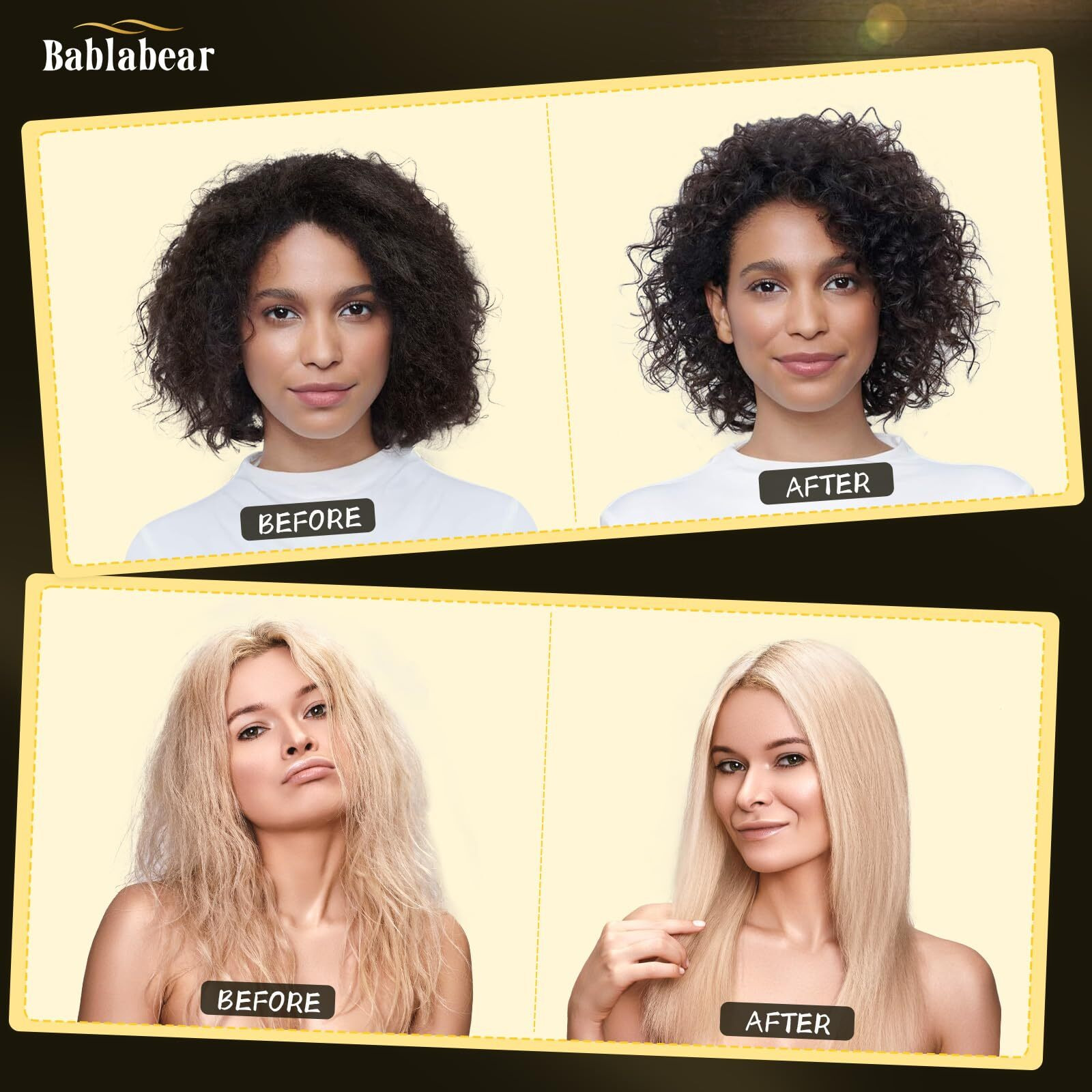 Bablabear Batana Oil For Hair Growth,Natural Organic Hair Oil Repairs Damaged Hair,Enhances Hair Thickness,Eliminates Split Ends,Prevents Loss For Men & Women.