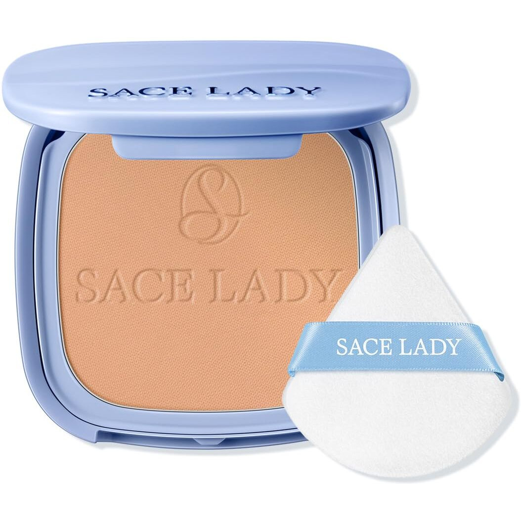 Sace Lady Face Powder Waterproof Setting Makeup, Talc-Free Oil Control Pressed Powder Compact For Women, Blurring Pores Matte Long Lasting Up To 24 Hours, Cruelty-Free (04 Medium-Tan, 0.35Oz)