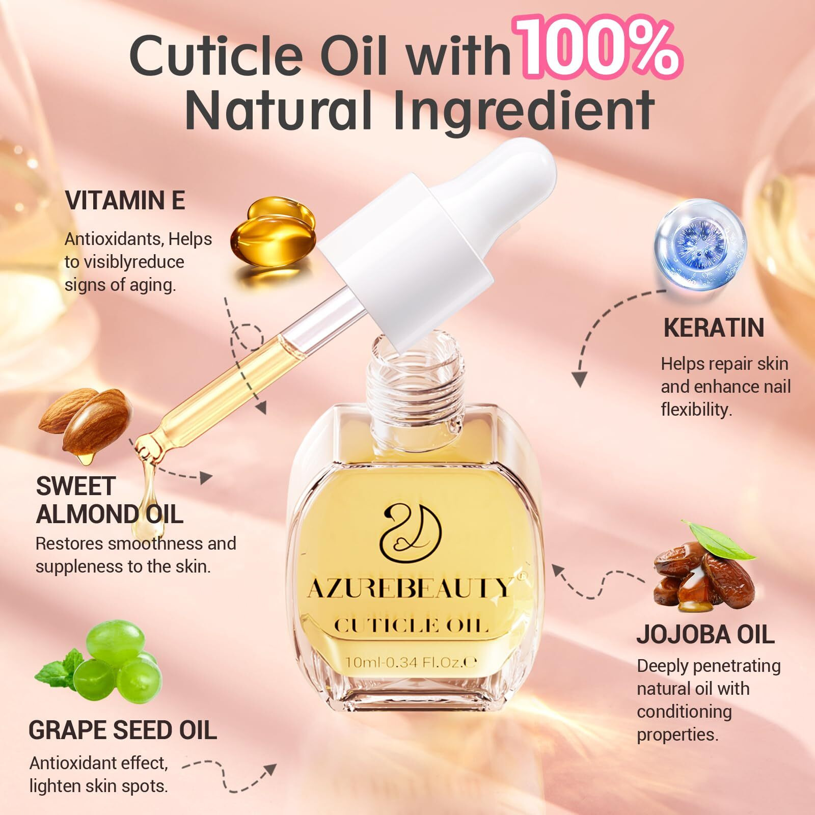 Azurebeauty Nail Polish Gel Remover Tools Kit With 10 Ml Cuticle Oil 10 Pcs Nail Clips 150Ml Remover Bottle Nail Remover Cotton Balls Cuticle Pusher Peeler Brush Nail File Buffer Comprehensive Tools