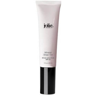 Jolie Mineral Sheer Tint Spf 20 Oil Free - Face Tinted Moisturizer - Hydration - Coverage - Sunscreen- Mineral Formula - Vegan (Alabaster)