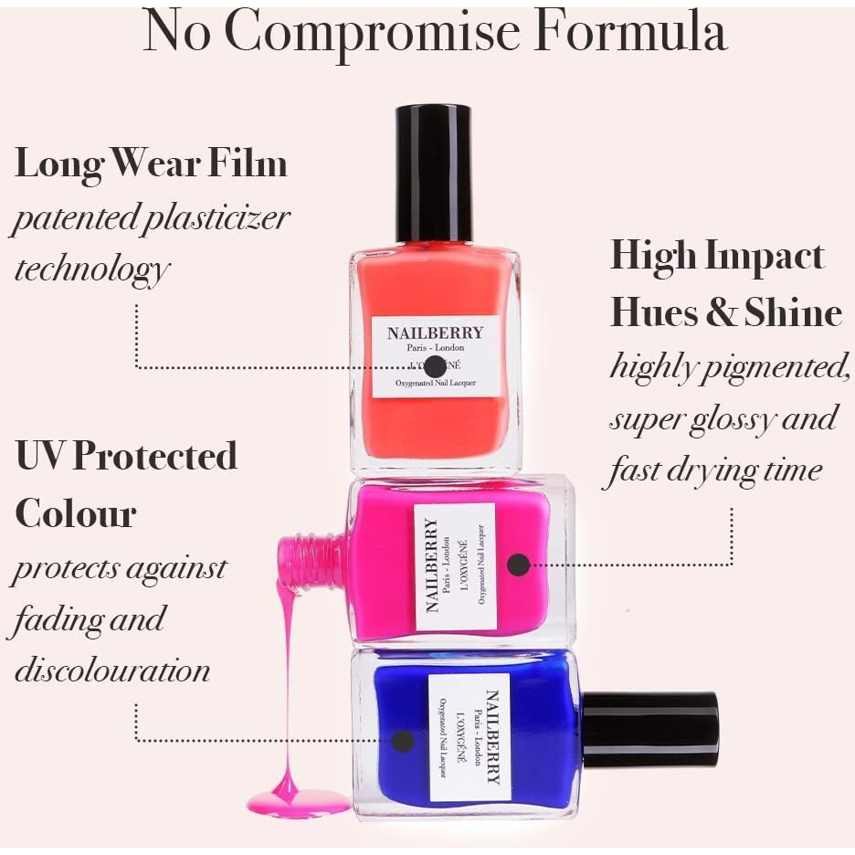 Nailberry Little Treasure Nourishing Cuticle Oil | Multi-Vitamin Sweet Almond Oil | Nail & Cuticle Oil | Hydrates, Protects, & Rejuvenates | Vegan | Certified Halal And Cruelty Free | 12-Free | 11 Ml