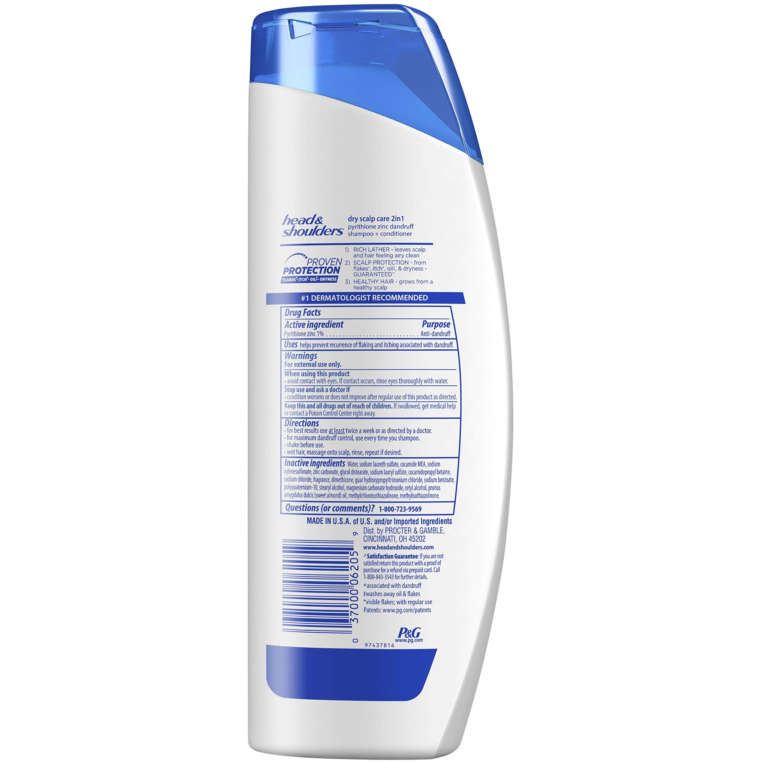 Head And Shoulders Dry Scalp Care With Almond Oil 2-In-1 Anti-Dandruff Paraben Free Shampoo And Conditioner 13.5 Fl Oz