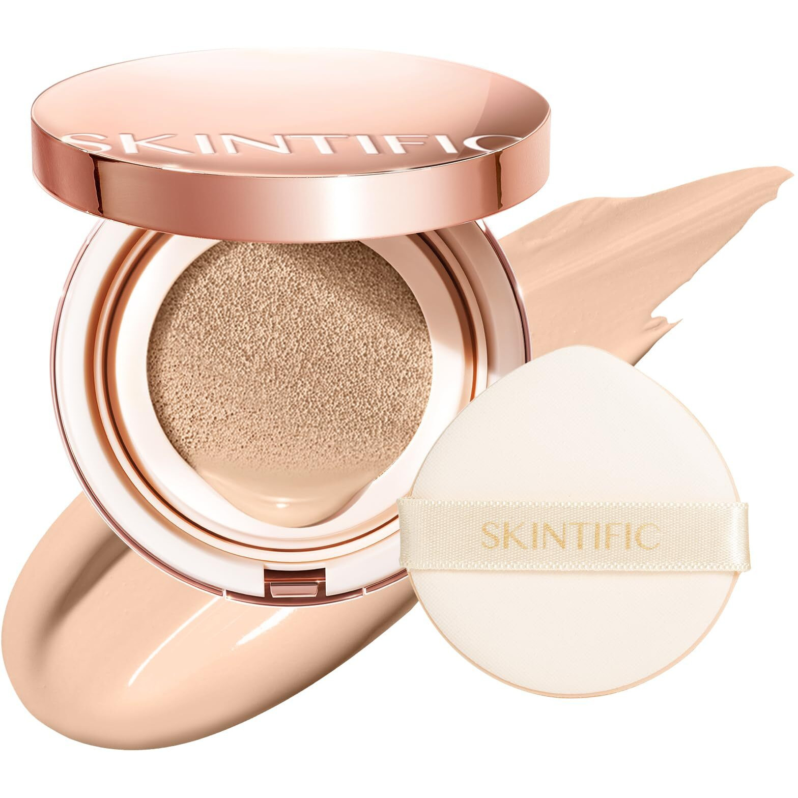 Skintific Cushion Foundation | Full Coverage, Weightless, Skin Fit, Satin Glow Finish, Oil-Control Waterproof Fondation, Sweatproof Flawless Bb Cream Cc Korean Makeup
