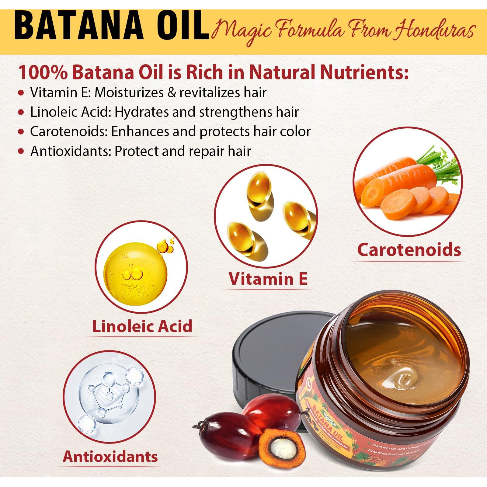 Raw Batana Oil For Hair Growth Bantana Natural Hair Growth Oil, Natural Chebe Hair Oil For Hair Growth Organic African Chebe Powder & Oil Moisturizer For Scalp, Hair Growth Oil Set For All Hair Types
