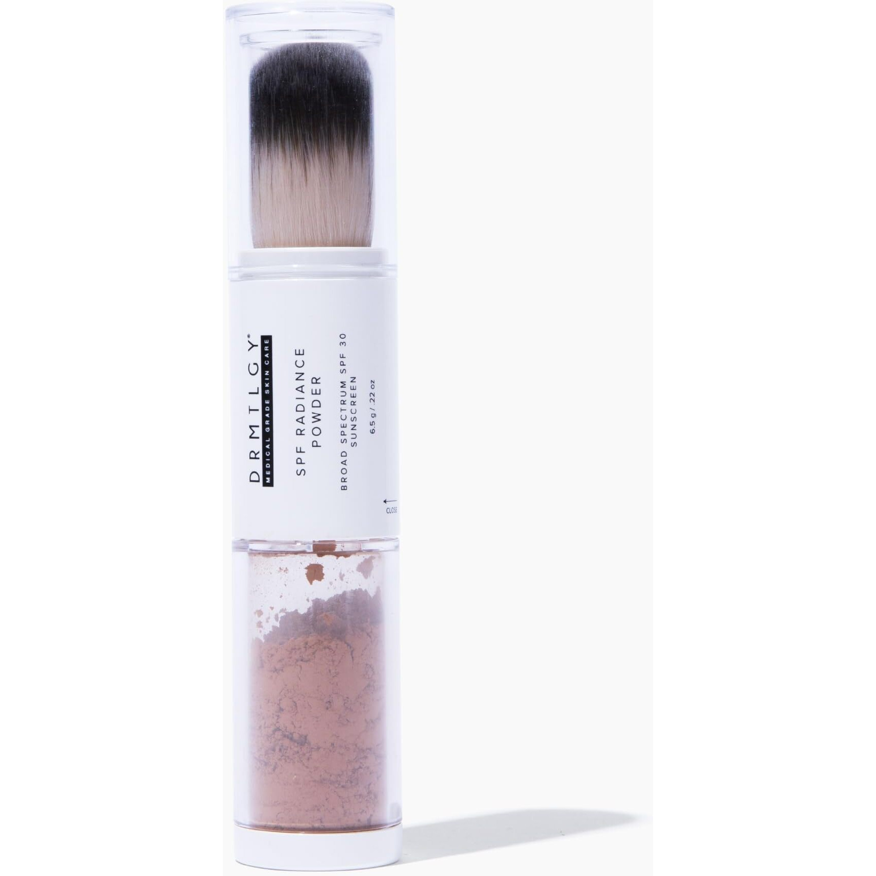 Drmtlgy Spf Radiance Powder Deep - Mineral Sunscreen Powder Spf 30, Oil-Absorbing, Sheer Tinted Setting Powder, Broad-Spectrum Uv Protection, Vegan, Non-Nano, 6.5G