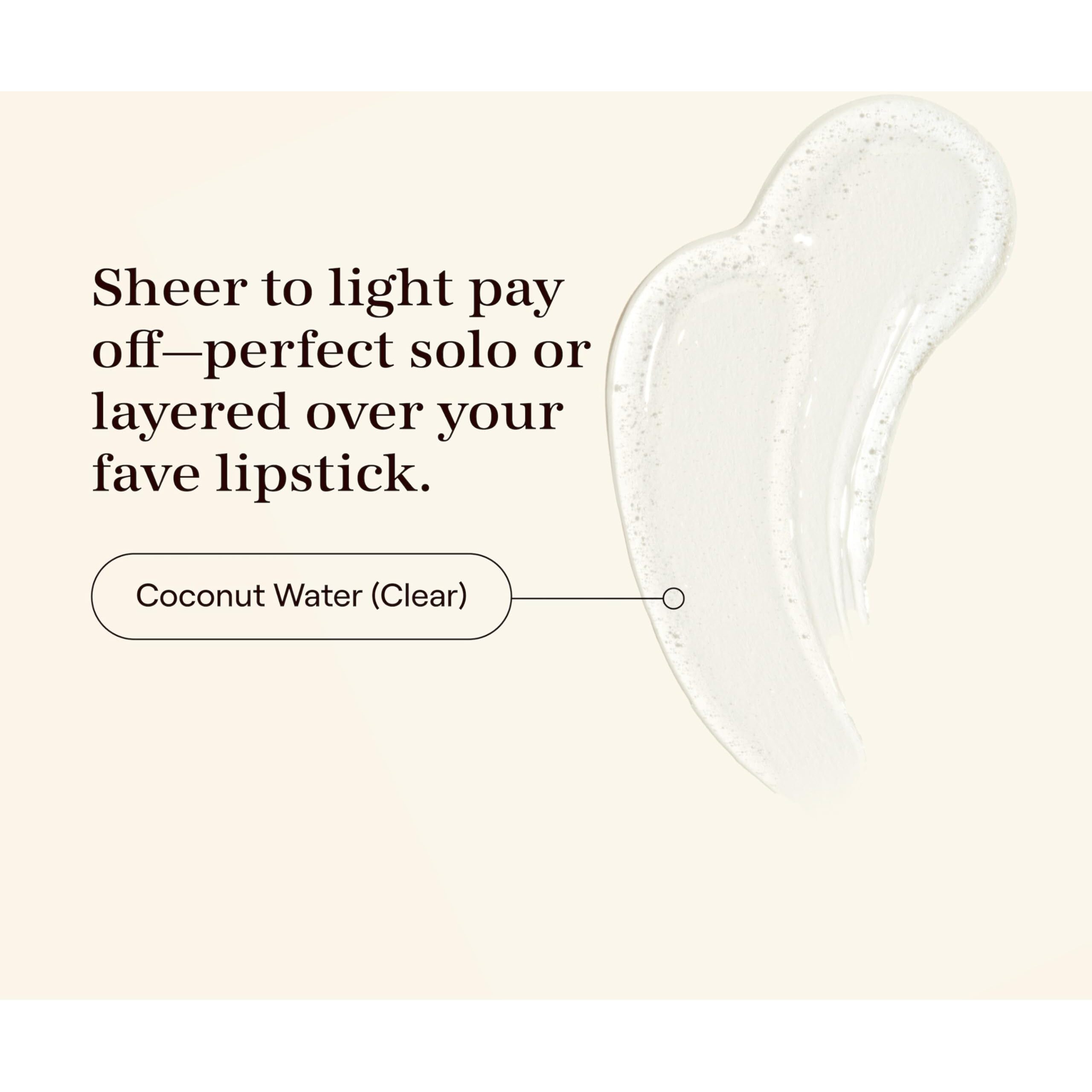 Live Tinted Softgloss Juicy Lip Gloss For Women - Hydrating Non-Sticky Lip Gloss With Hyaluronic Acid, Coconut Oil & Shea Butter - Sheer, Juicy Shine - Coconut Water .88 Oz