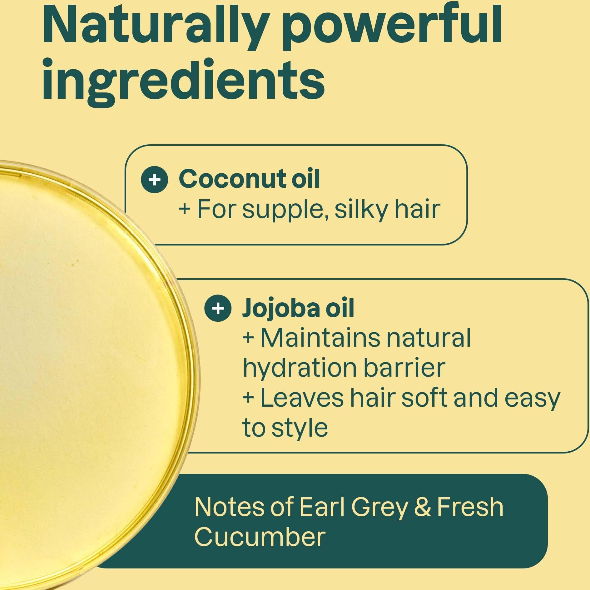 Attitude Clarifying Conditioner Bar, Natural Origin, For Greasy And Oily Hair, Jojoba & Coconut Oil, Clean Ingredients, Vegan, Earl Grey & Fresh Cucumber, 3 Oz