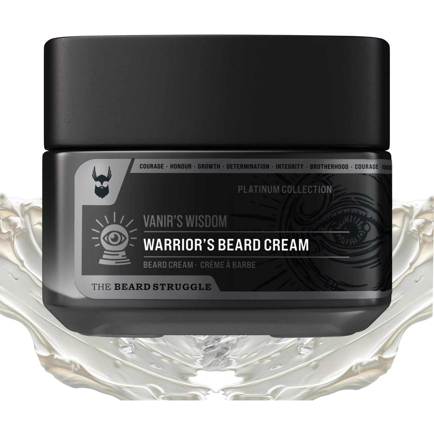 Beard Cream For Men By Beard Struggle -Vanir's Wisdom Beard Butter, Moisturizer & Softener For Men - Itch Relief, Hydration With Avocado & Jojoba Oils - Beard, Mustache & Corase Growth Cream, 50G