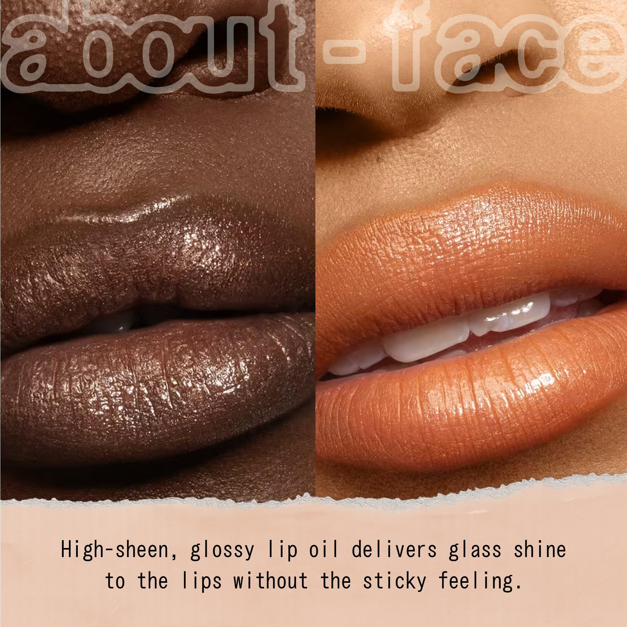 About-Face Light Lock Lip Gloss Such Great Heights - Non-Sticky, High-Shine Lip Oil Gloss With Coconut Oil, Peppermint & Lavender - Vegan, Cruelty-Free, Clean Beauty - 0.21 Oz (Shimmering Pale Peach)