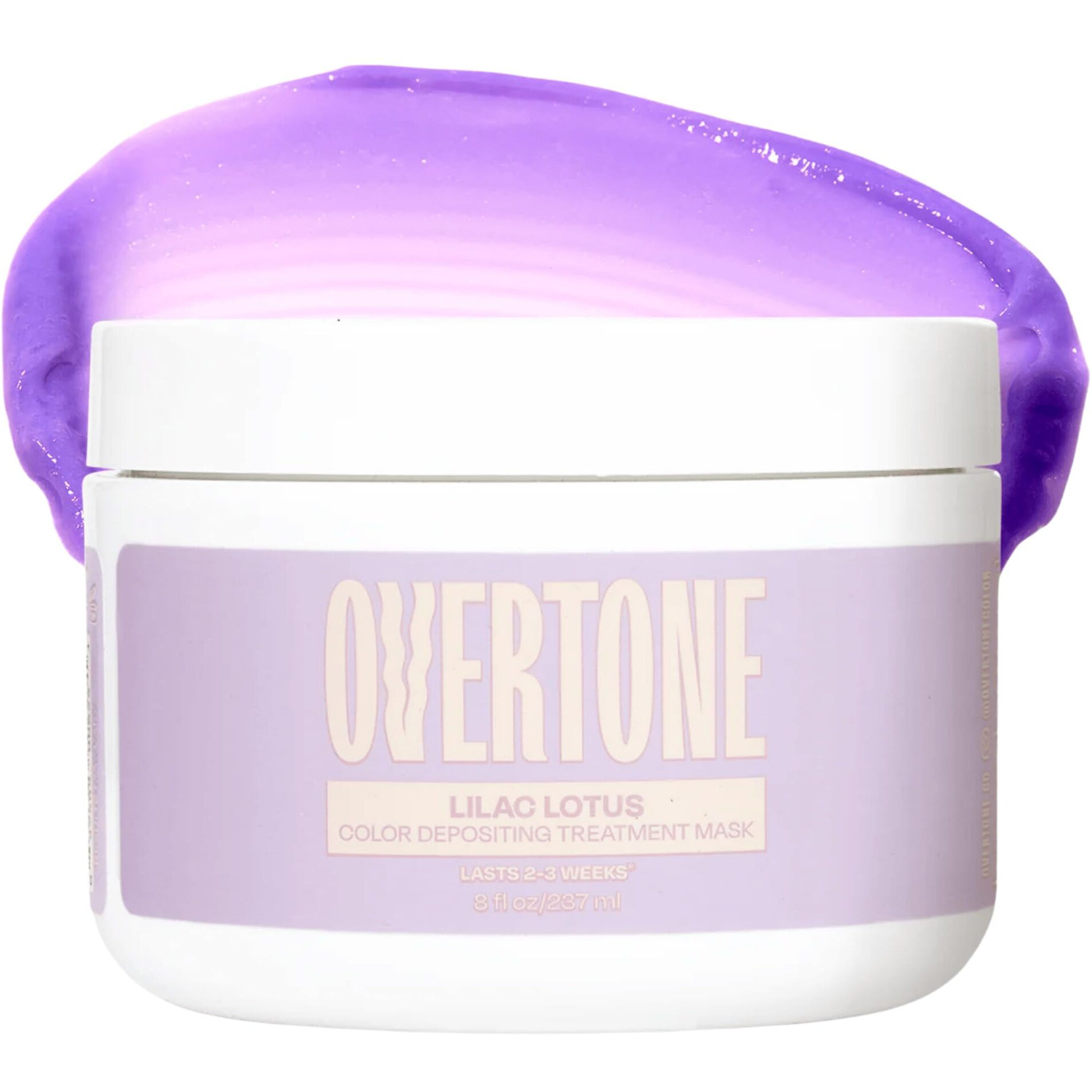 Overtone Color Depositing Semi-Permanent Hair Dye Conditioner - 8 Oz For Natural & Color-Treated Hair, Moisturizing Shea Butter & Coconut Oil - Vegan & Cruelty-Free, Pastel Purple Is Now Lilac Lotus