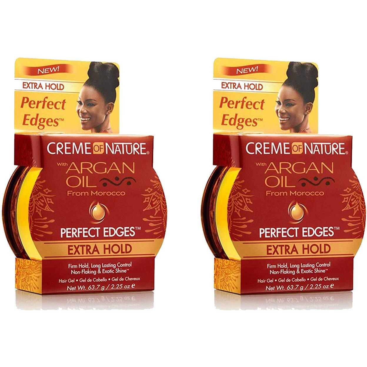 Creme Of Nature Argan Oil Perfect Edges Extra Hold 2.25 Ounce (66Ml) (2 Pack)