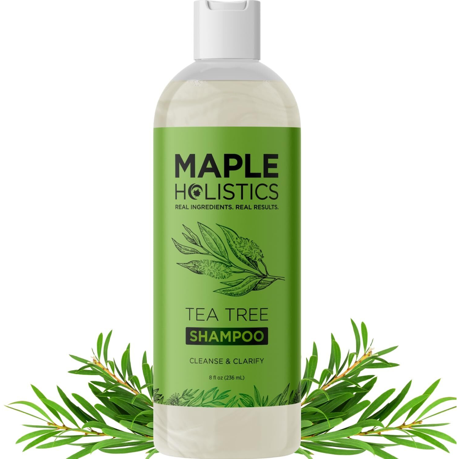 Clarifying Shampoo For Build Up & Oily Hair - Tea Tree Shampoo For Men And Women With Rosemary Essential Oil For Oily Hair And Scalp - Color Safe Vegan Sulfate Silicone & Paraben Free (8 Fl Oz)
