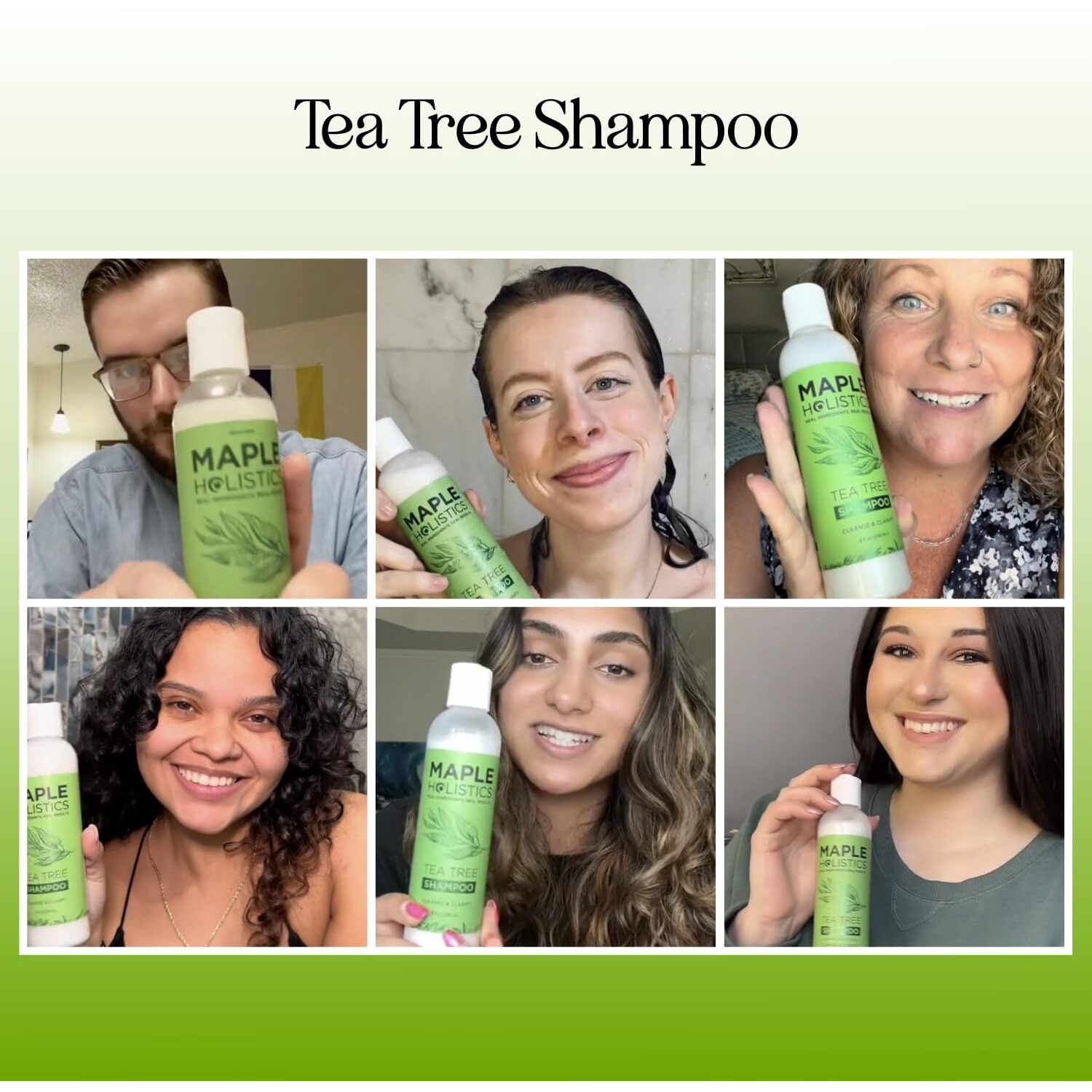 Clarifying Shampoo For Build Up & Oily Hair - Tea Tree Shampoo For Men And Women With Rosemary Essential Oil For Oily Hair And Scalp - Color Safe Vegan Sulfate Silicone & Paraben Free (8 Fl Oz)