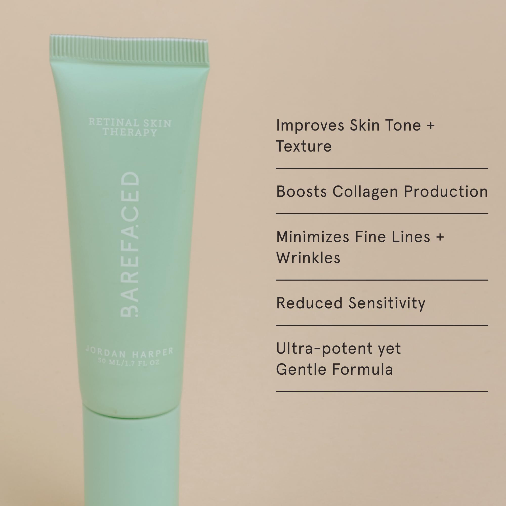 Barefaced Retinal Skin Therapy 30Ml - Retinaldehyde & Bakuchiol Serum For Firming, Reducing Fine Lines & Wrinkles, Improving Skin Tone & Texture W/ Shea Butter, Jojoba Oil & Argan Oil