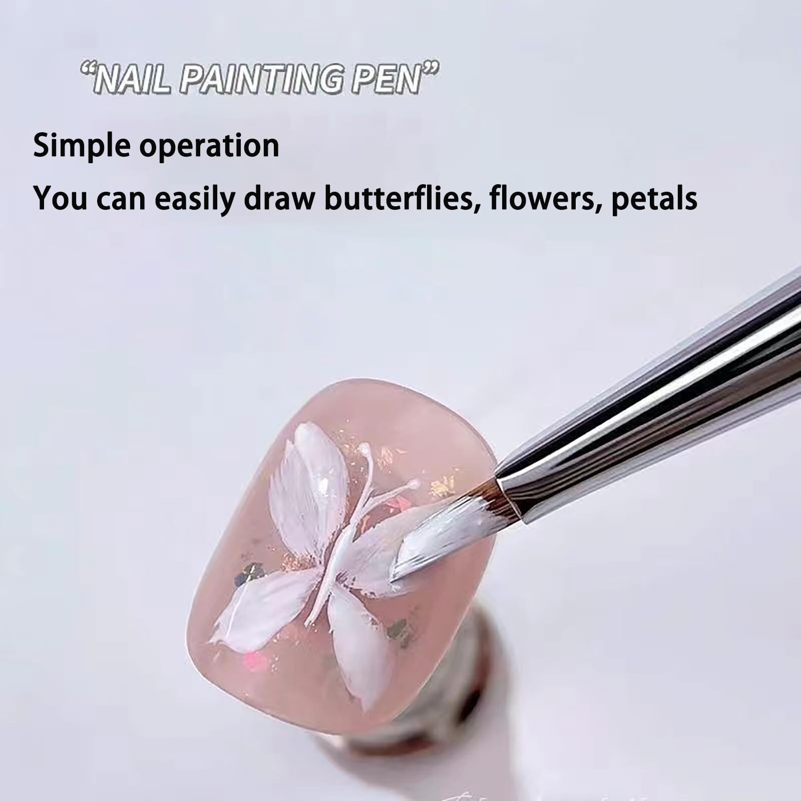 Nail Brush For Drawing Petals And Butterflies, Watercolor Paint Brushes For Oil Painting, Acrylic Paint Brushes(1 Pack) (Dark Brown)