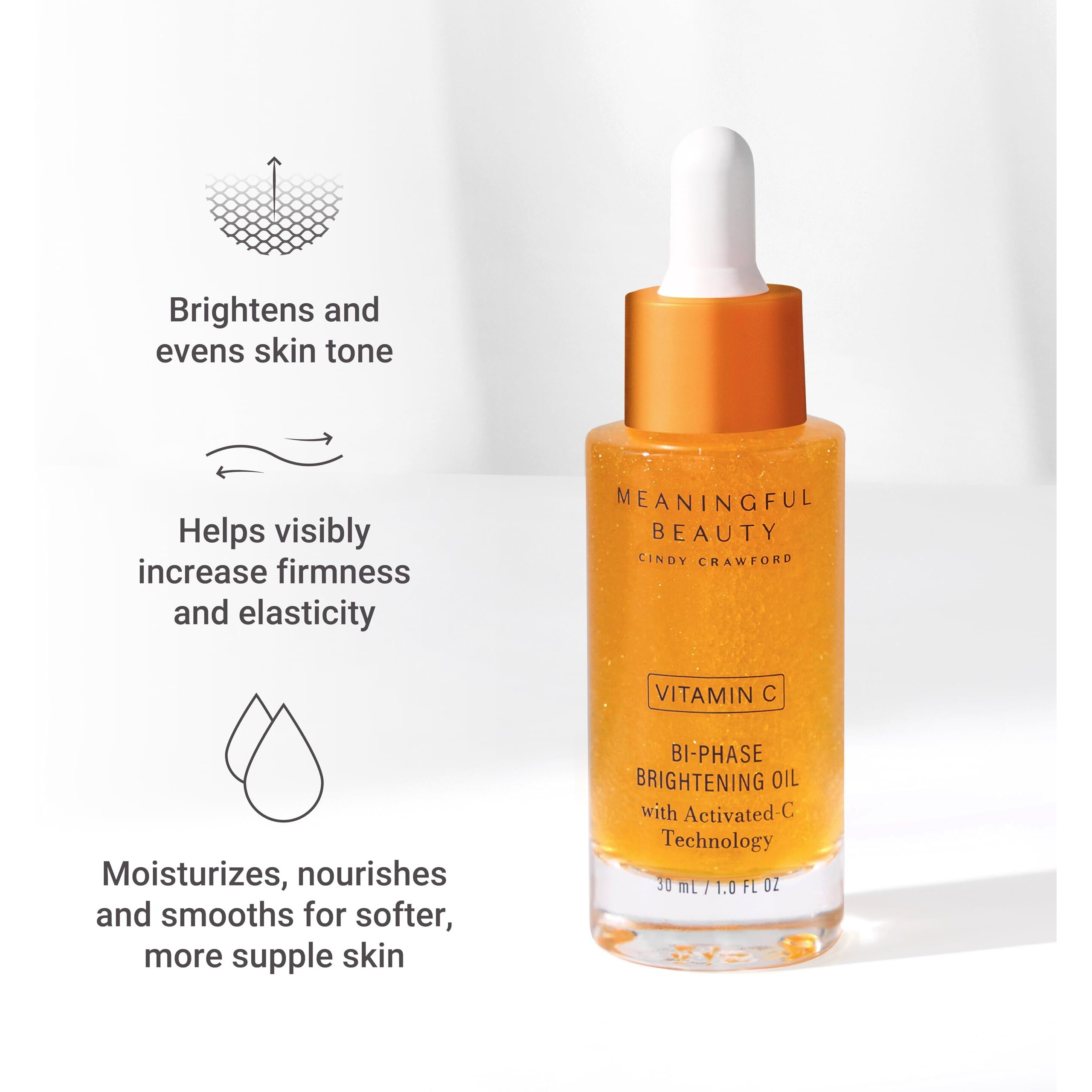 Meaningful Beauty Vitamin C Bi-Phase Brightening Oil With Activated C Technology, 1 Fl. Oz