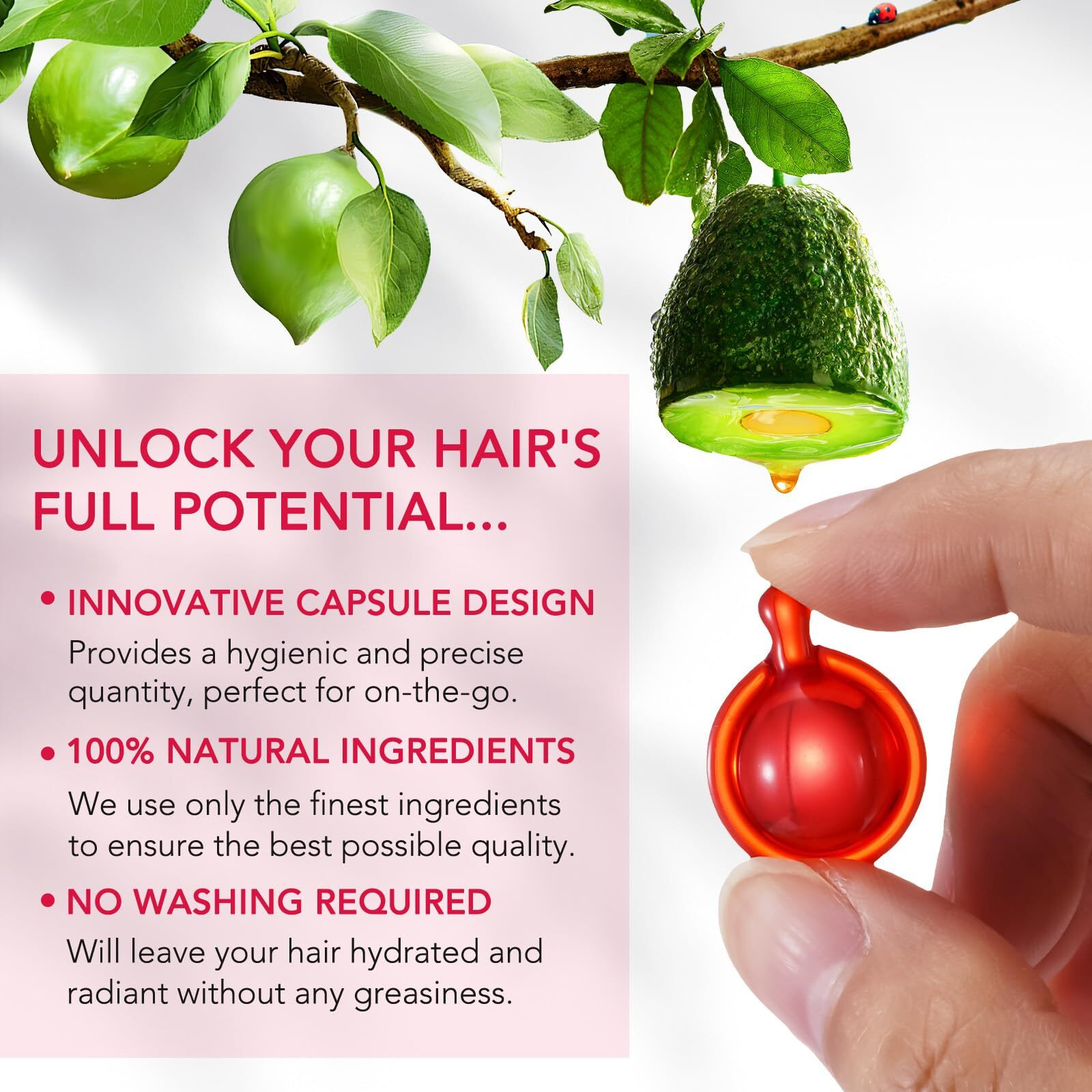 Hair Oil For Women,Hair Serum Capsules, Hair Vitamins,60 Pcs Hair Vitamins Serum Capsule, Restores Dry Frizzy Hair, Hair Oil Capsules With Moroccan/Macadamia/Avocado Oil For Hair Repair