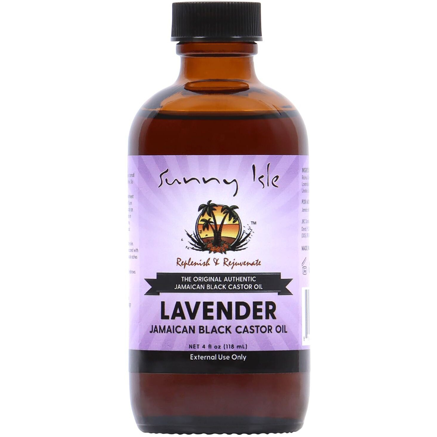 Sunny Isle Lavender Jamaican Black Castor Oil, 4 Ounce
