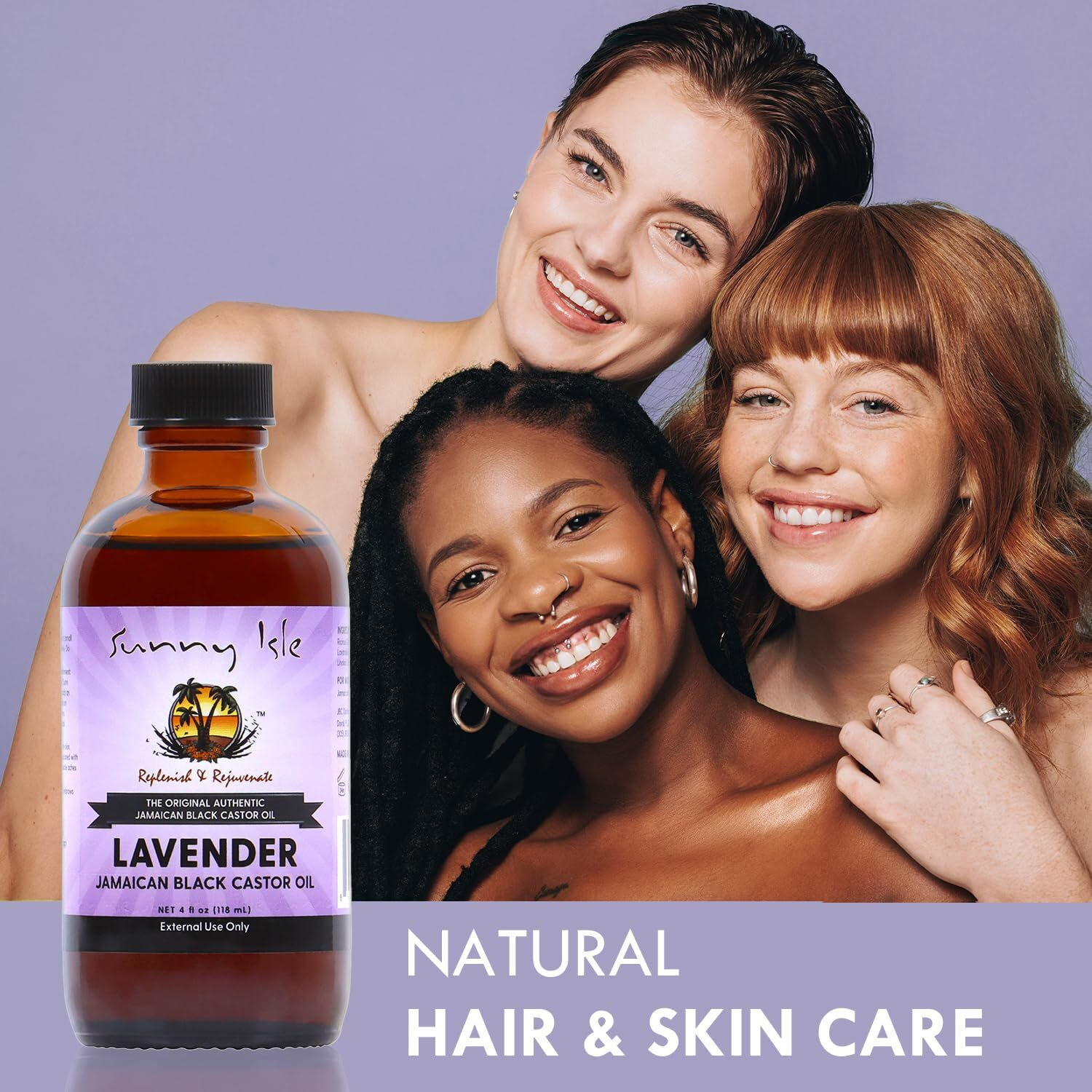Sunny Isle Lavender Jamaican Black Castor Oil, 4 Ounce