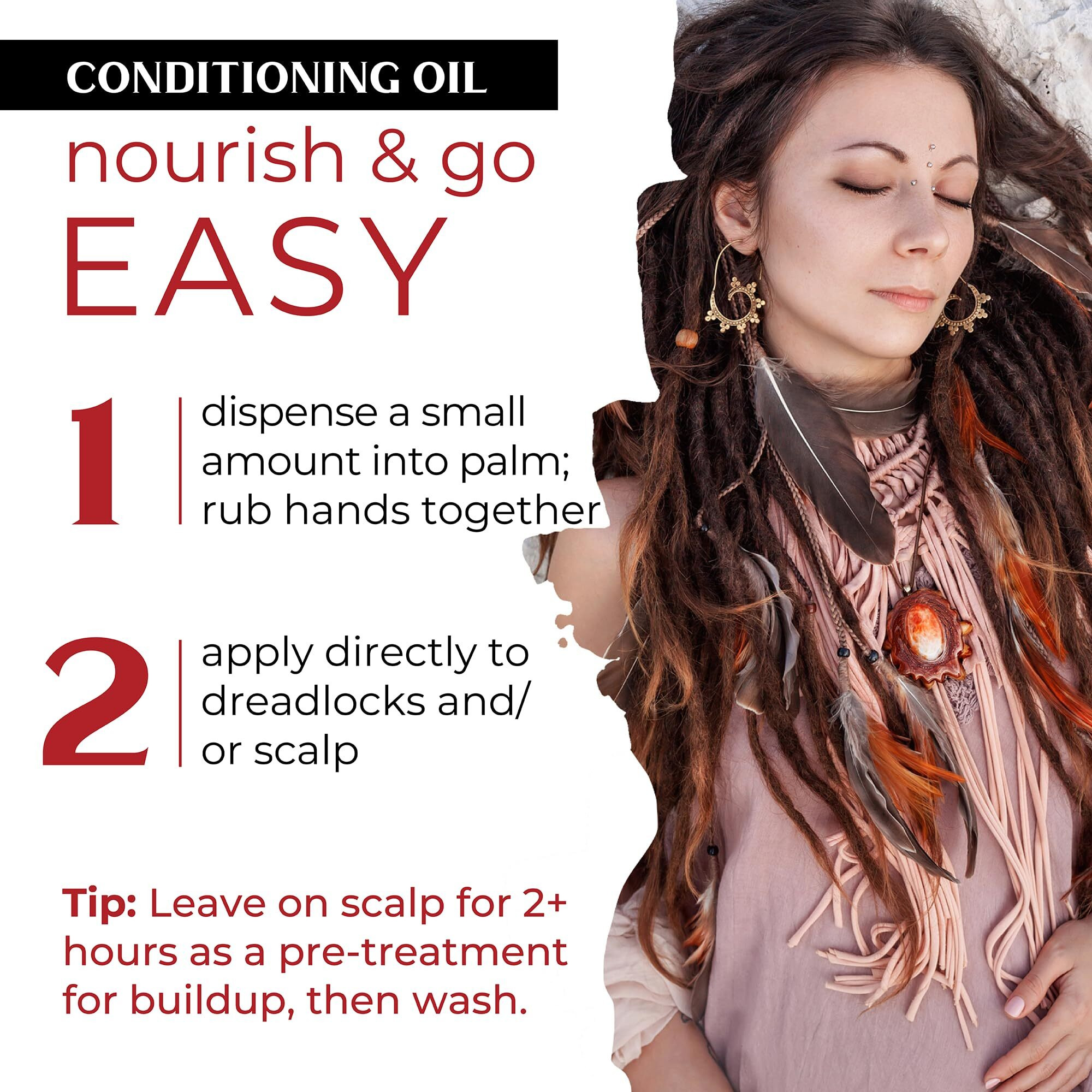 Dollylocks Conditioning Oil - Plant-Based & Residue-Free Moisturizing Scalp & Dreadlock Oil, Ph Balanced, Vegan (Pepe Le Rosemary Scent, 4Oz)