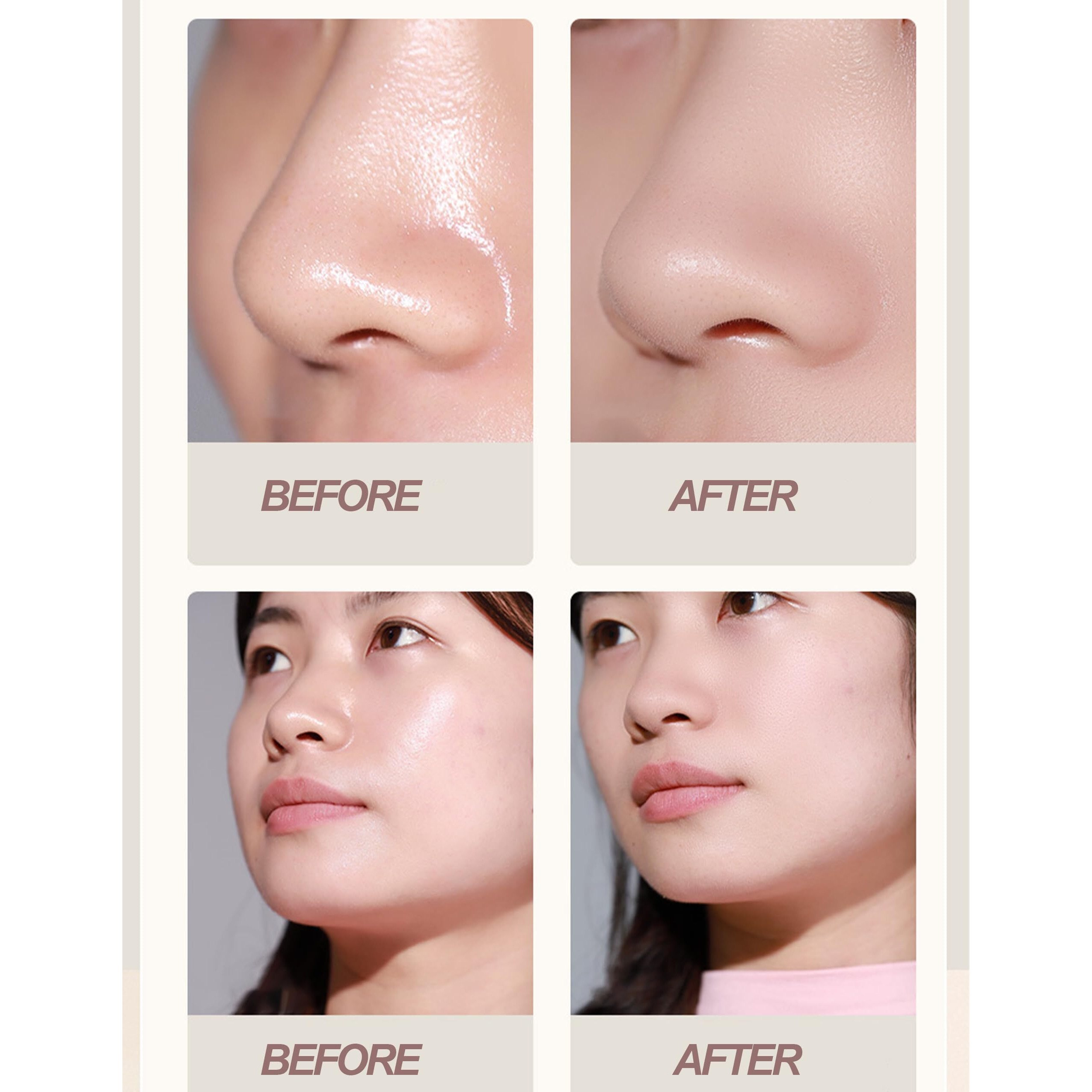 Bamboo Charcoal Oil Blotting Paper - 300 Sheets W/Mirror, Puff & Refills, Absorbs Excess Face Oil, Controls Shine, Gentle For Makeup Use