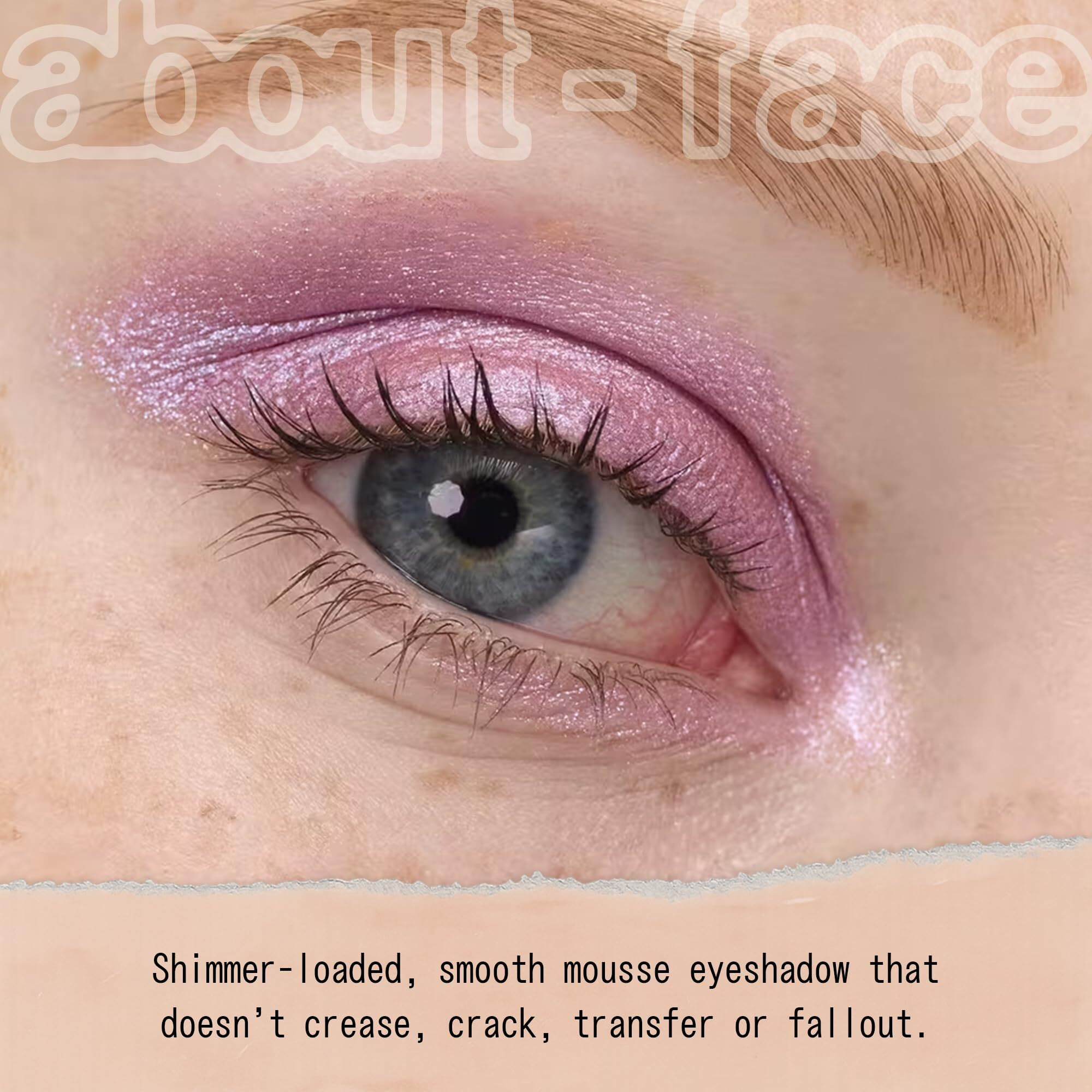 About-Face Fractal Glitter Eye Paint Take A Trip- Smudge-Proof, Long-Lasting Liquid Eyeshadow - Intense Sparkle With Mousse Texture - Vegan, Cruelty-Free, Marula Oil Infused - 0.13 Oz (Lavender)