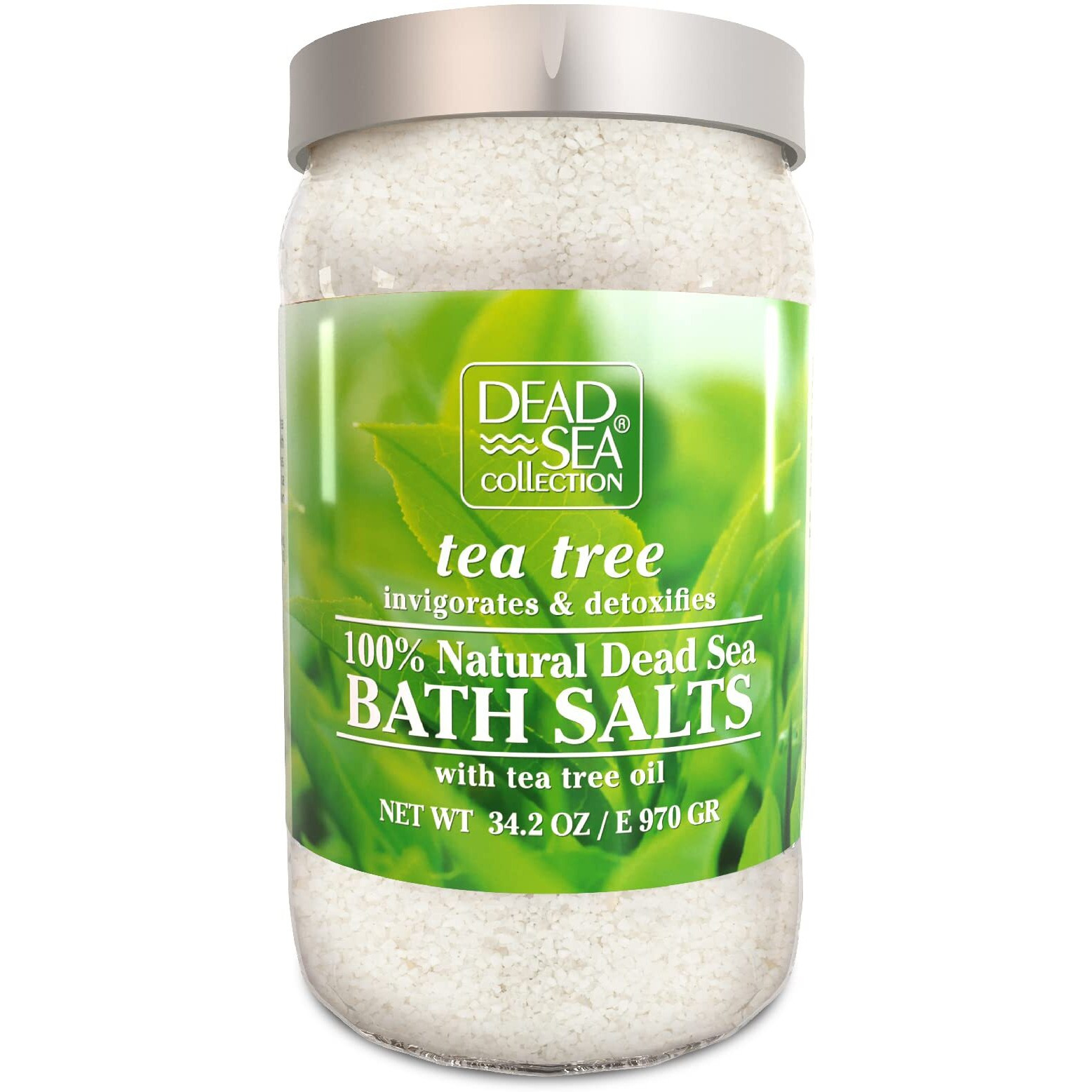 Dead Sea Collection Bath Salts With Tea Tree - Pure Dead Sea Salt And Tea Tree Oil - Nourishing Soothing And Relaxing Skin And Muscle - 34.2 Oz