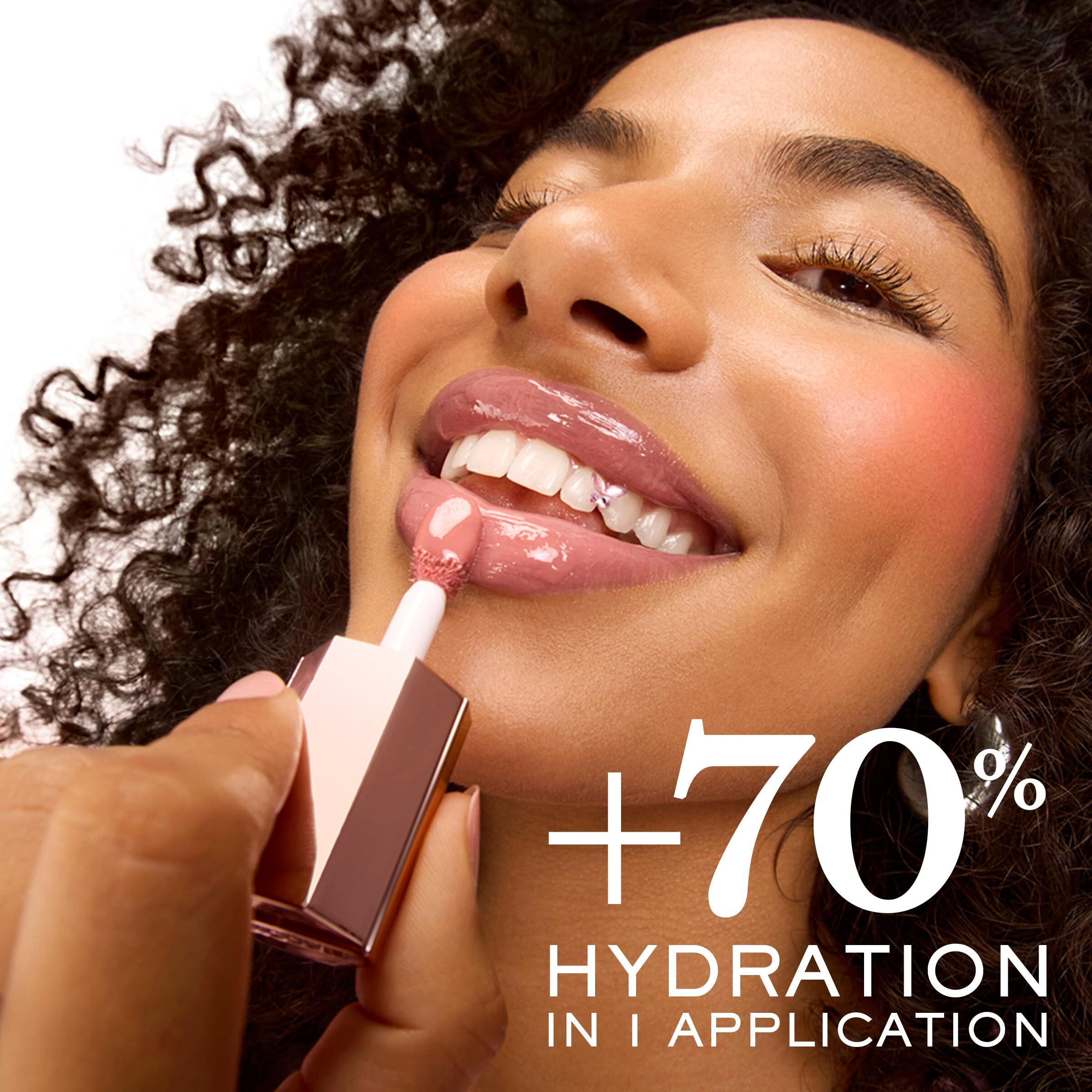 Lancme Lip Idle Juicytreat Oil-In-Gloss -24Hr Hydrating Gloss With Squalane For Instant Shine - 65 Brownie Bite