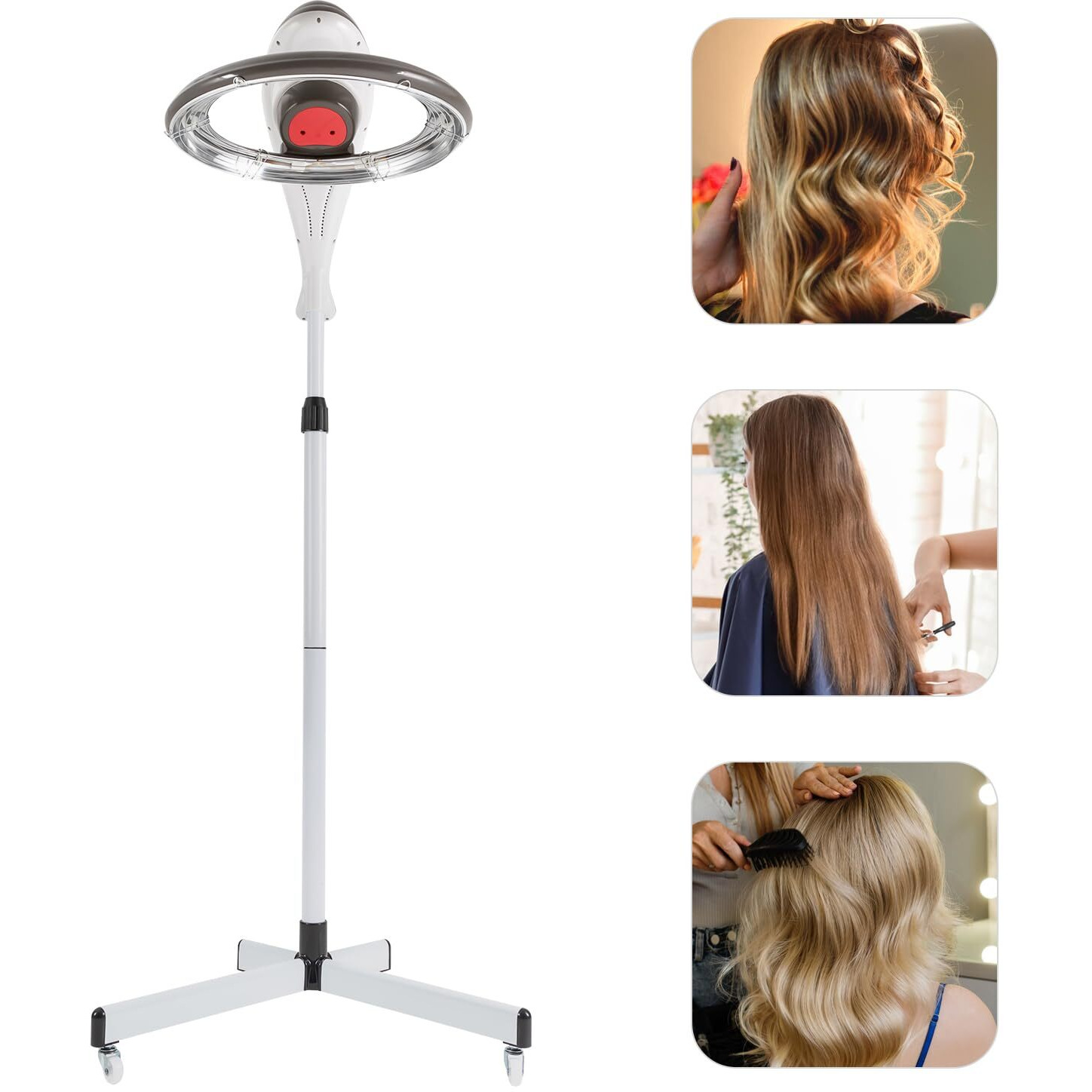 Orbiting Rotating Hair Processor,950 W Free-Stand Hair Dryer,Orbital Infrared Stand Hair Dyeing For Hair Care,Dyeing,Oil Treatment (Grey)