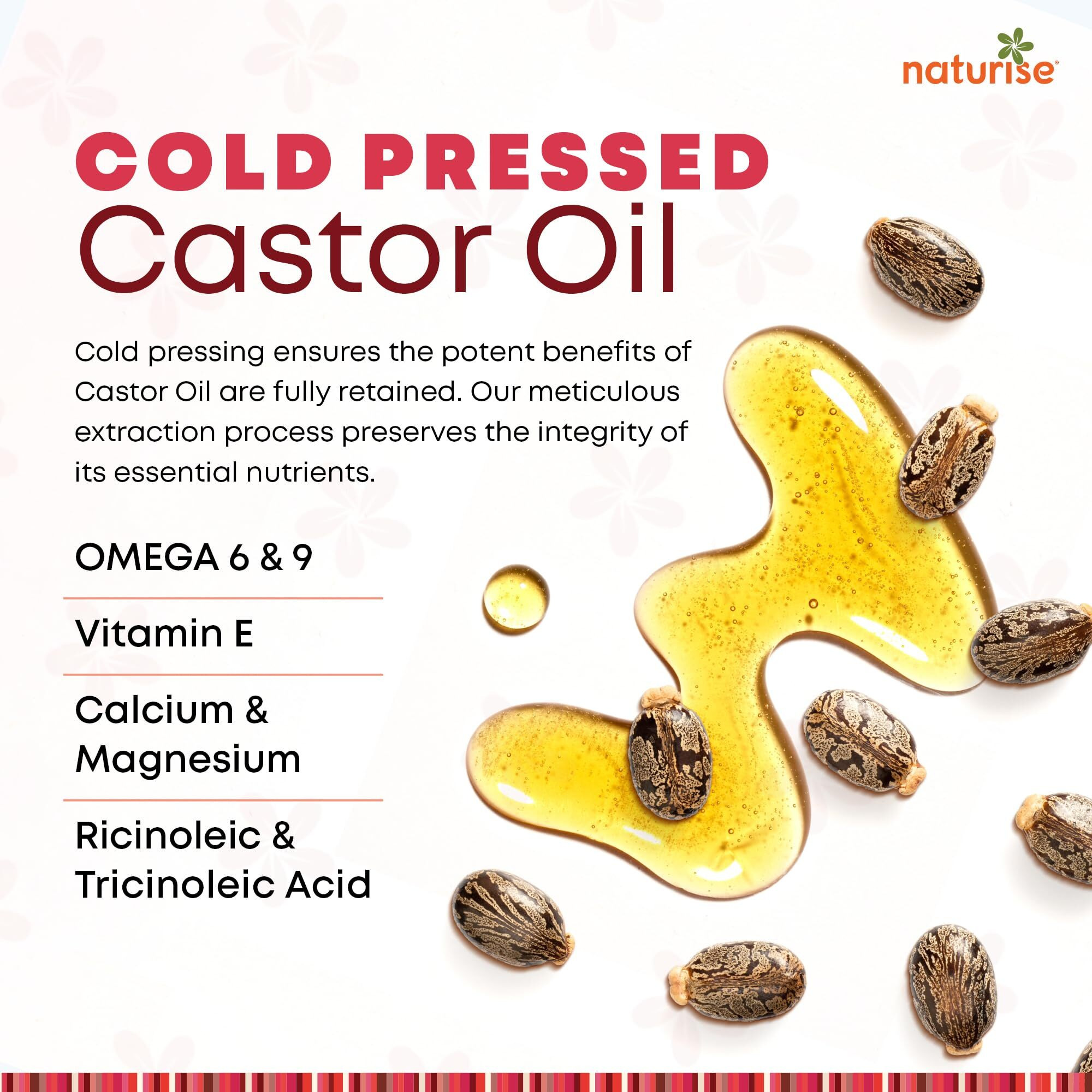 Naturise Usda Organic Castor Oil For Hair Growth - Pure Castor Oil Organic Cold Pressed & Unrefined In Glass Bottle - Vegan, Non-Gmo Oils For Eyelash, Eyebrow, Hair, Skin & Face Support (4 Fl Oz)