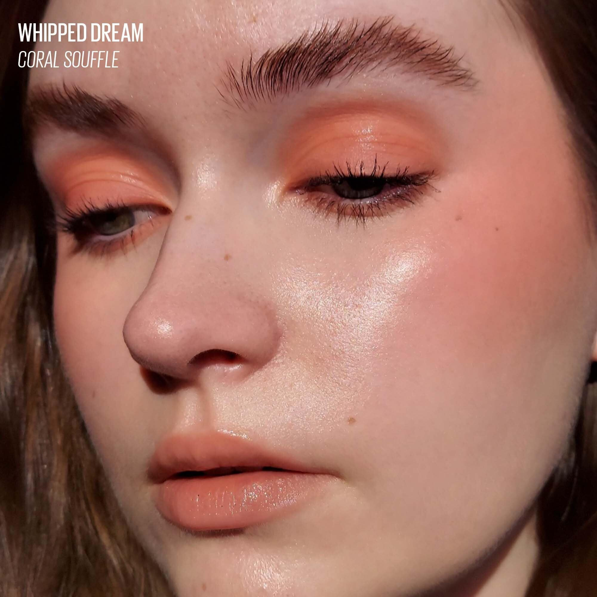 Kaja Multi-Purpose Liquid Eyeshadow & Blush - Whipped Dream | With Cotton Seed Oil, 4 Shades, Buildable, Blendable, Airy Semi-Matte Finish, 01 Coral Souffle, 0.17 Oz