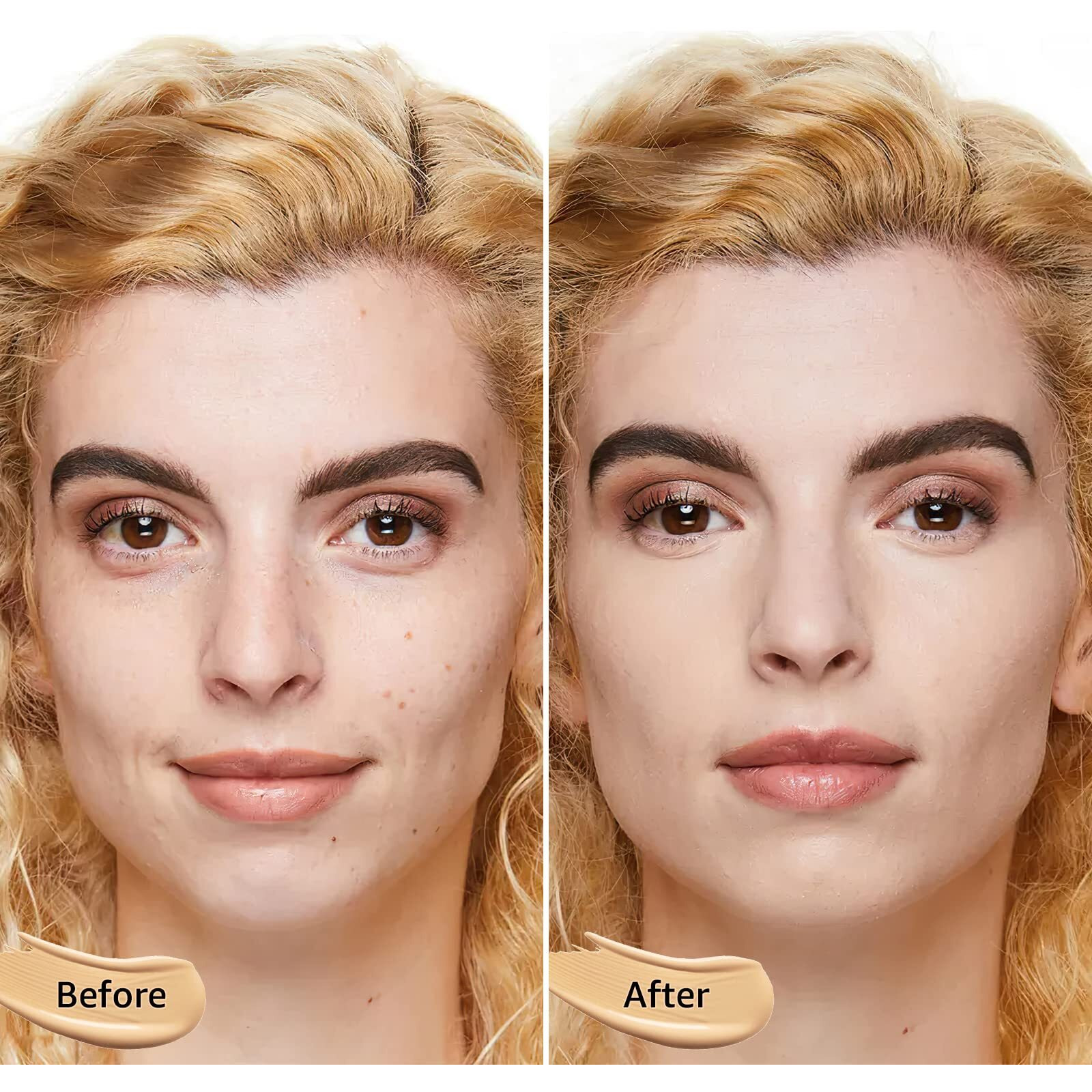 Mushroom Head Air Cushion Cc Cream - Oil Control & Moisturizing Concealer Makeup Base, Brighten Long - Lasting Even Color Correcting Concealer Full Coverage For All Skin Types (Ivory)