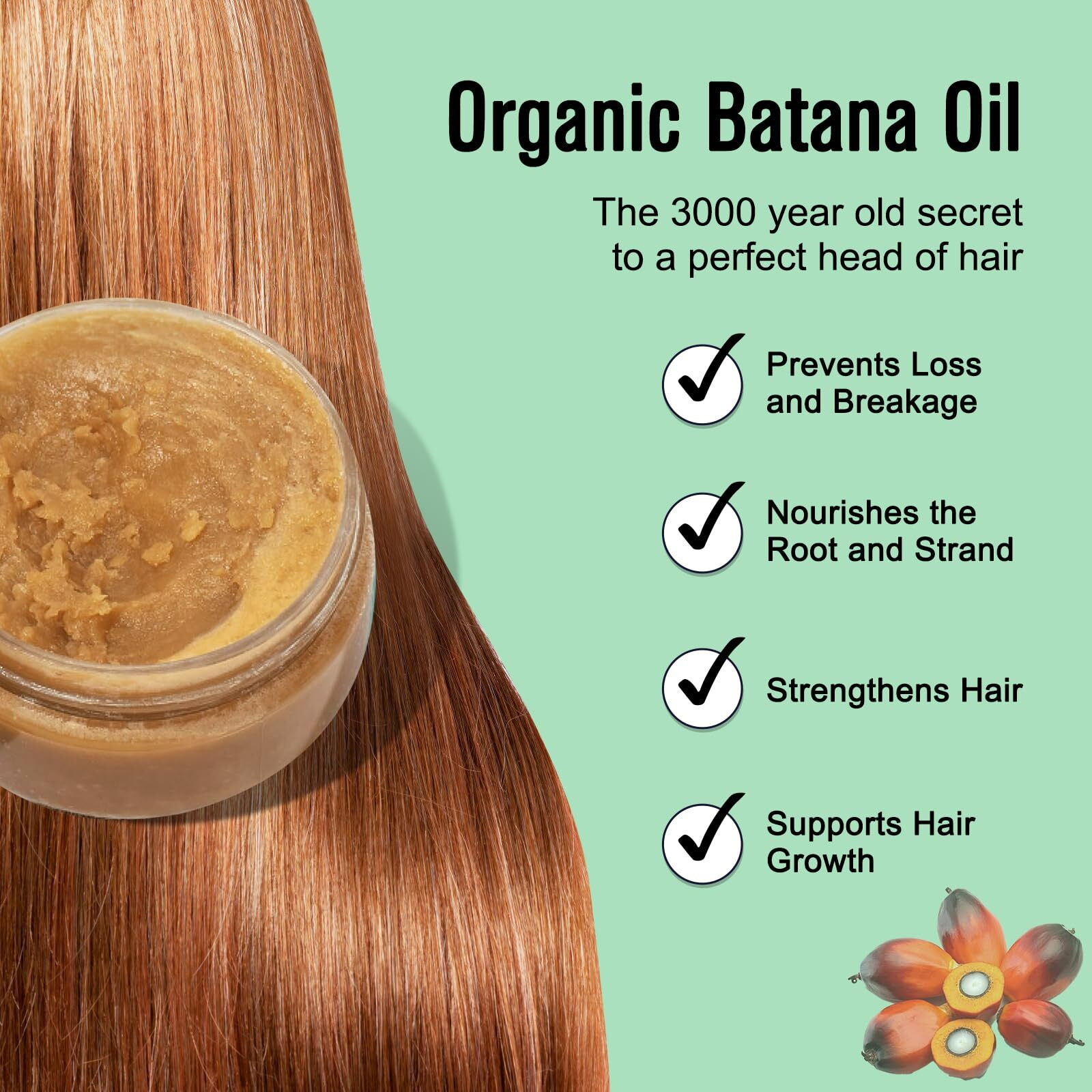 Divine Vitals Batana Oil For Hair Growth, Adds Texture & Shine, For Men And Women (2Pcs)