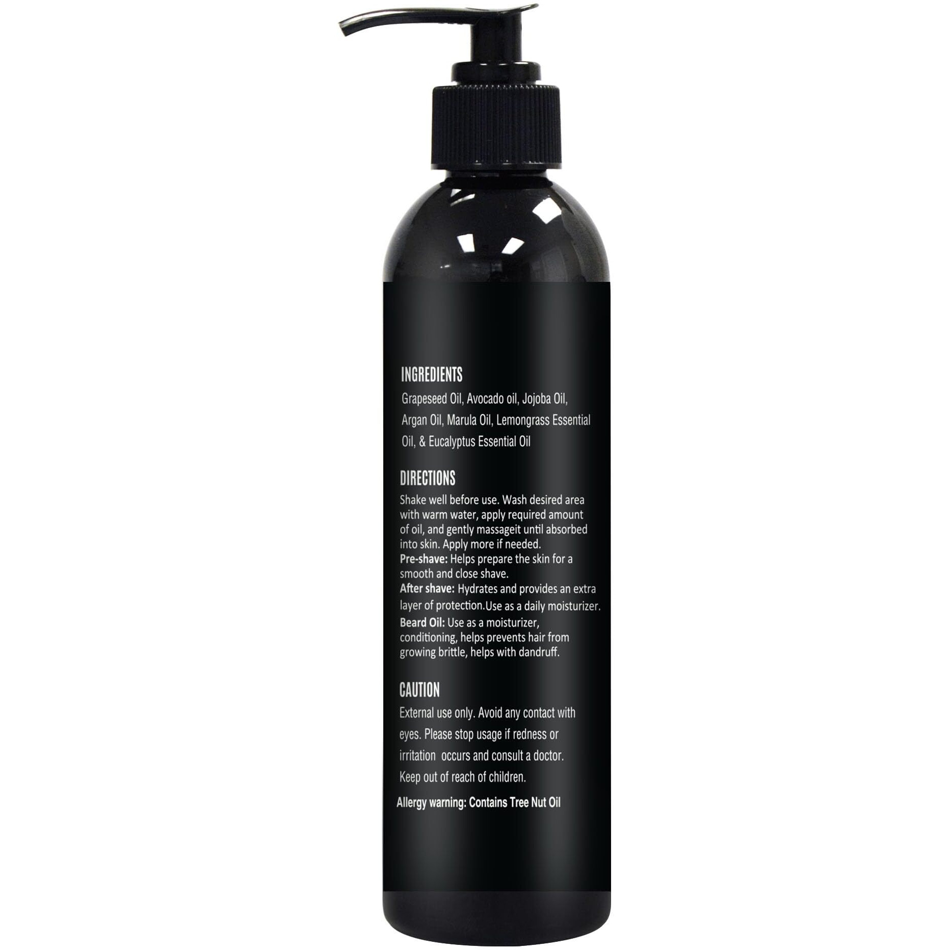 The Henna Guys 8 Fl. Oz, Lemongrass & Eucalyptus Pre Shave Oil For Men, Premium Pre Shave Oil, Excellent Shaving Oil For Men, Prepares For A Burns Free Shave, Works With Straight Or Safety Razor