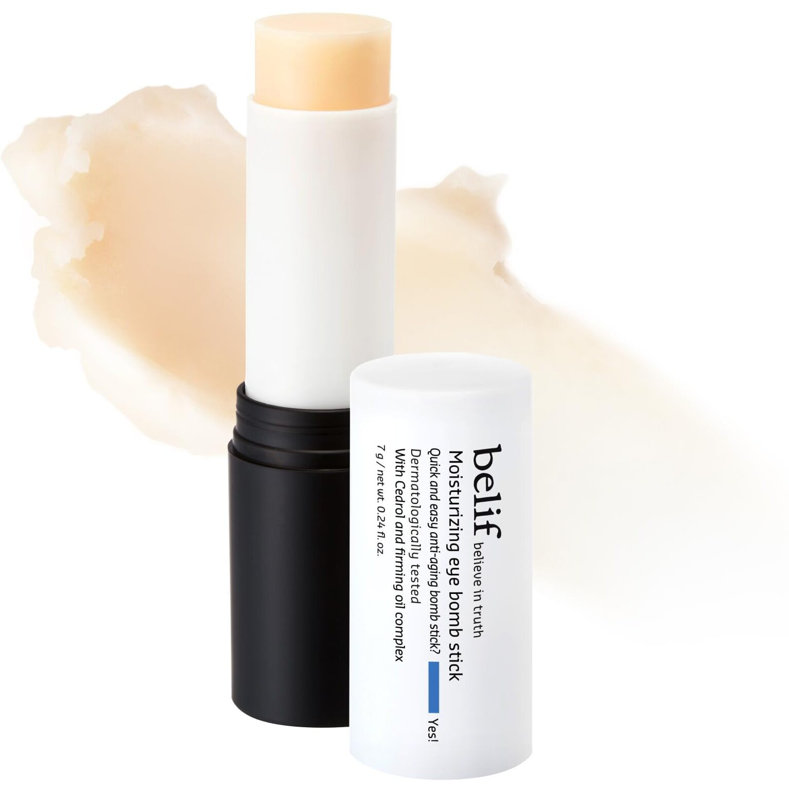 Belif Moisturizing Eye Bomb Stick Eye Balm Firms And Reduces Fine Lines & Wrinkles | Radiant Eyes | With Shea Butter & Firming Oil Complex For Hydration & Elasticity | K-Beauty
