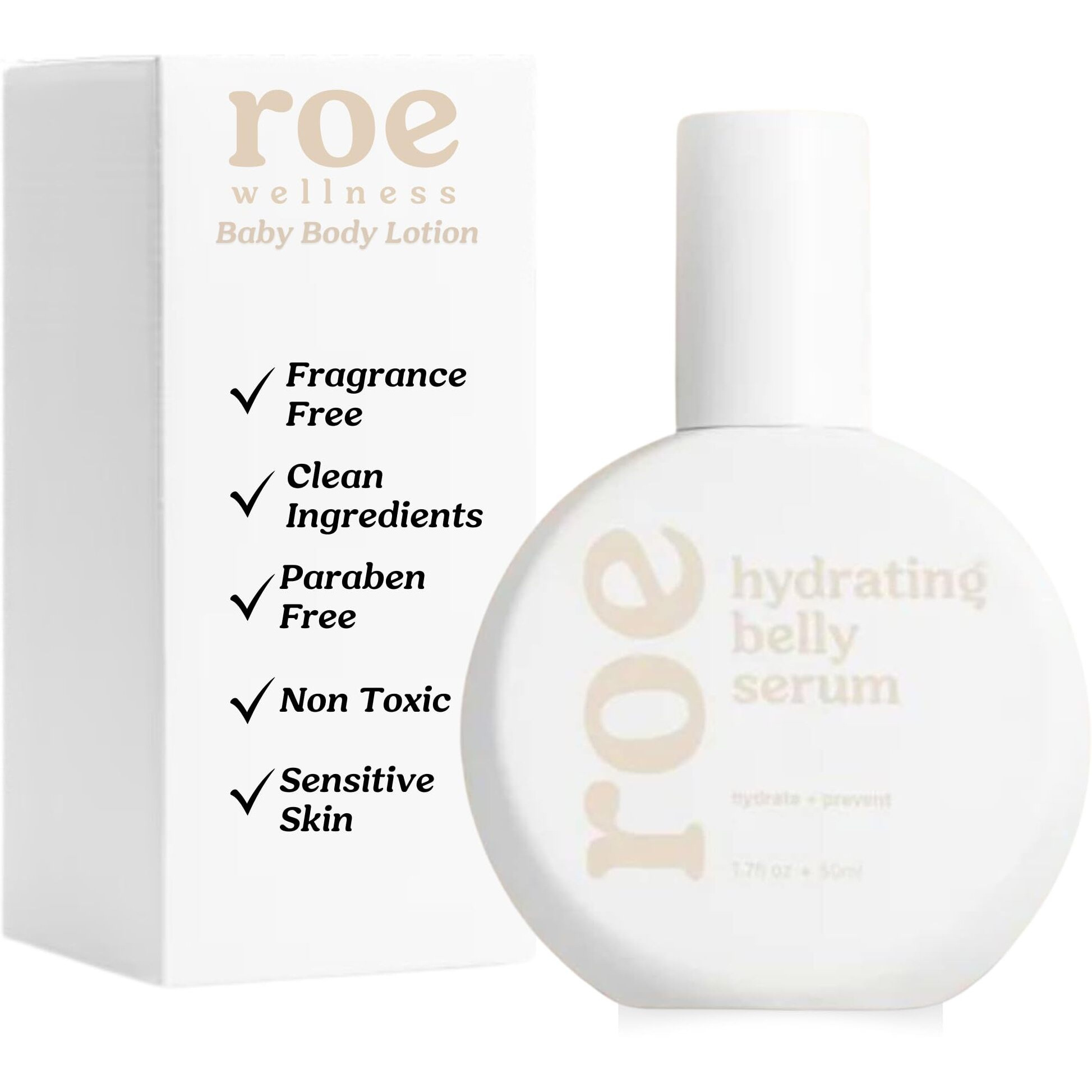 Roe Wellness Stretch Mark Belly Serum/Oil For Sensitive Skin With Long And Short-Term Hydration, Increases Skin Elasticity And Firmness Reduce Stretch Marks (Belly Serum)