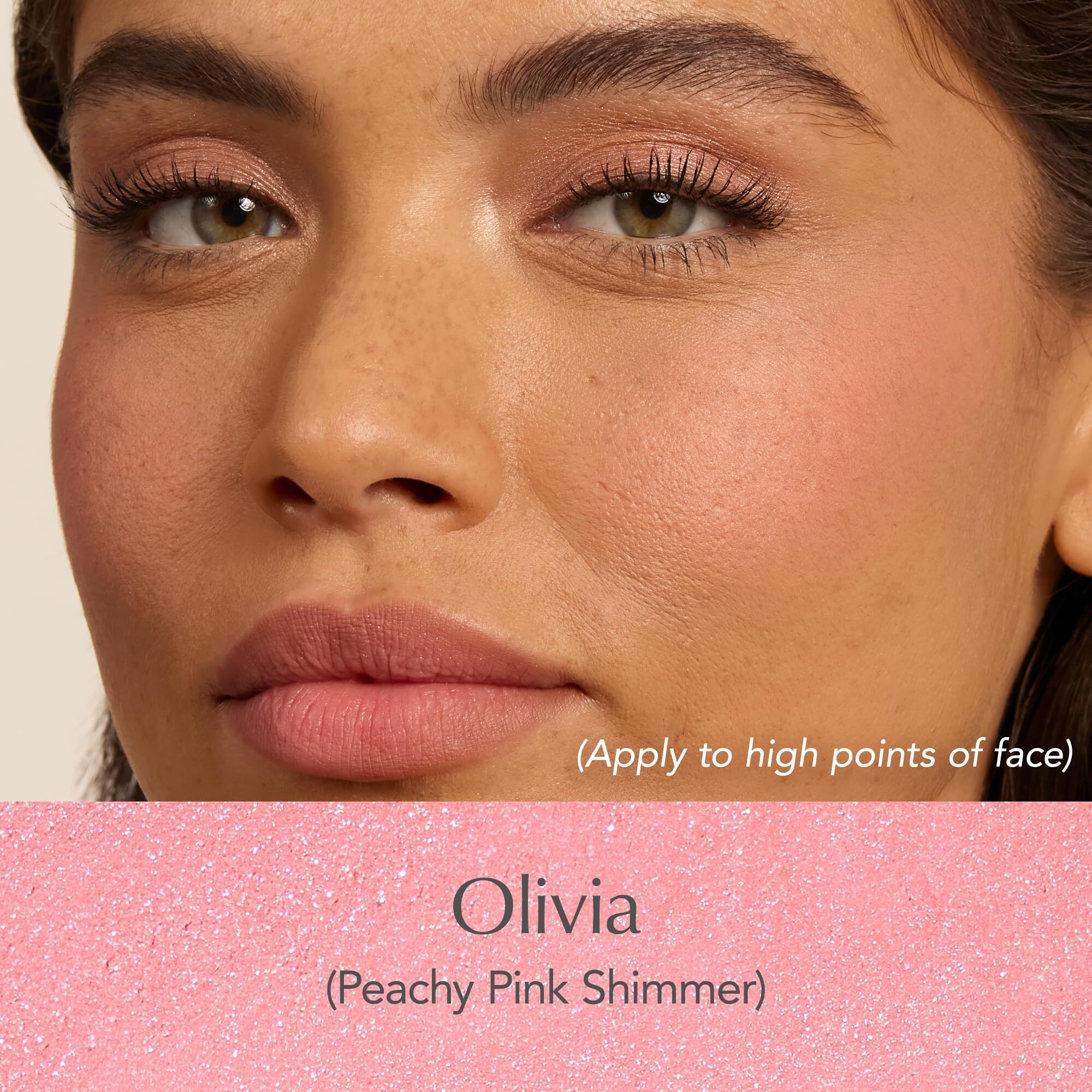 Thrive Causemetics Triple Threat Color Stick Cream Blush Stick With Vitamin E, Evening Primrose Oil, Waterproof Smudge Proof Face Makeup, Olivia (Peachy Pink Shimmer)