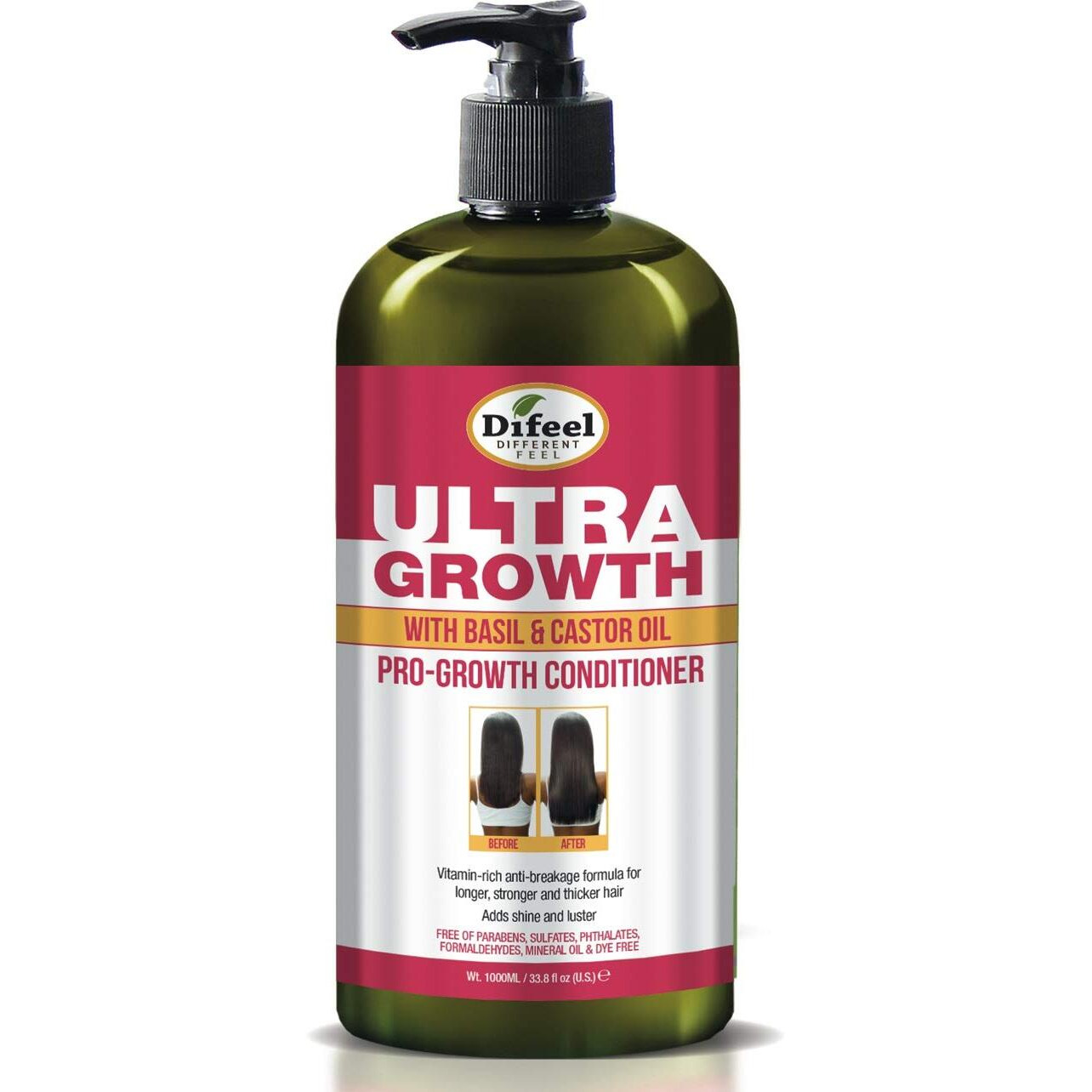 Difeel Ultra Growth Basil & Castor Oil Pro Growth Conditioner 33.8 Oz.