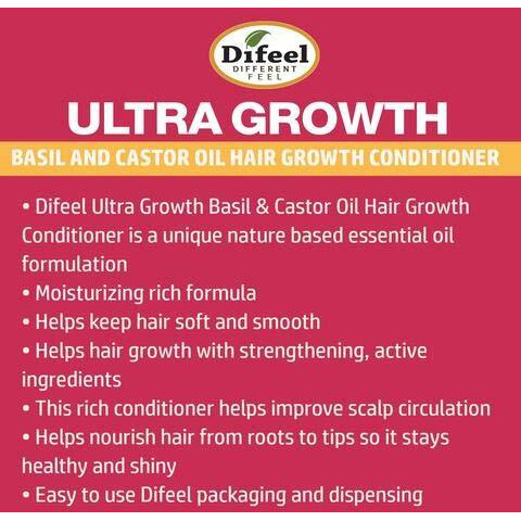 Difeel Ultra Growth Basil & Castor Oil Pro Growth Conditioner 33.8 Oz.
