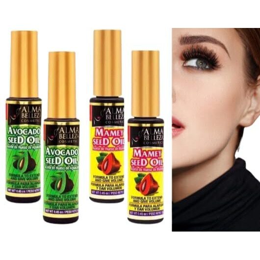 R  Mel (Mascara For Eye Lashes) 2 Avocado & 2 Mamey Seed Oil (4 Pack) To Extend & Give Volume Premium Alma Belleza Quality.
