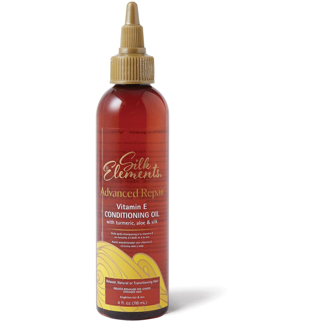 Silk Elements Advanced Repair Conditioning Oil, Vitamin E, Tumeric, Silk, Moisturizing, Dry Scalp Relief