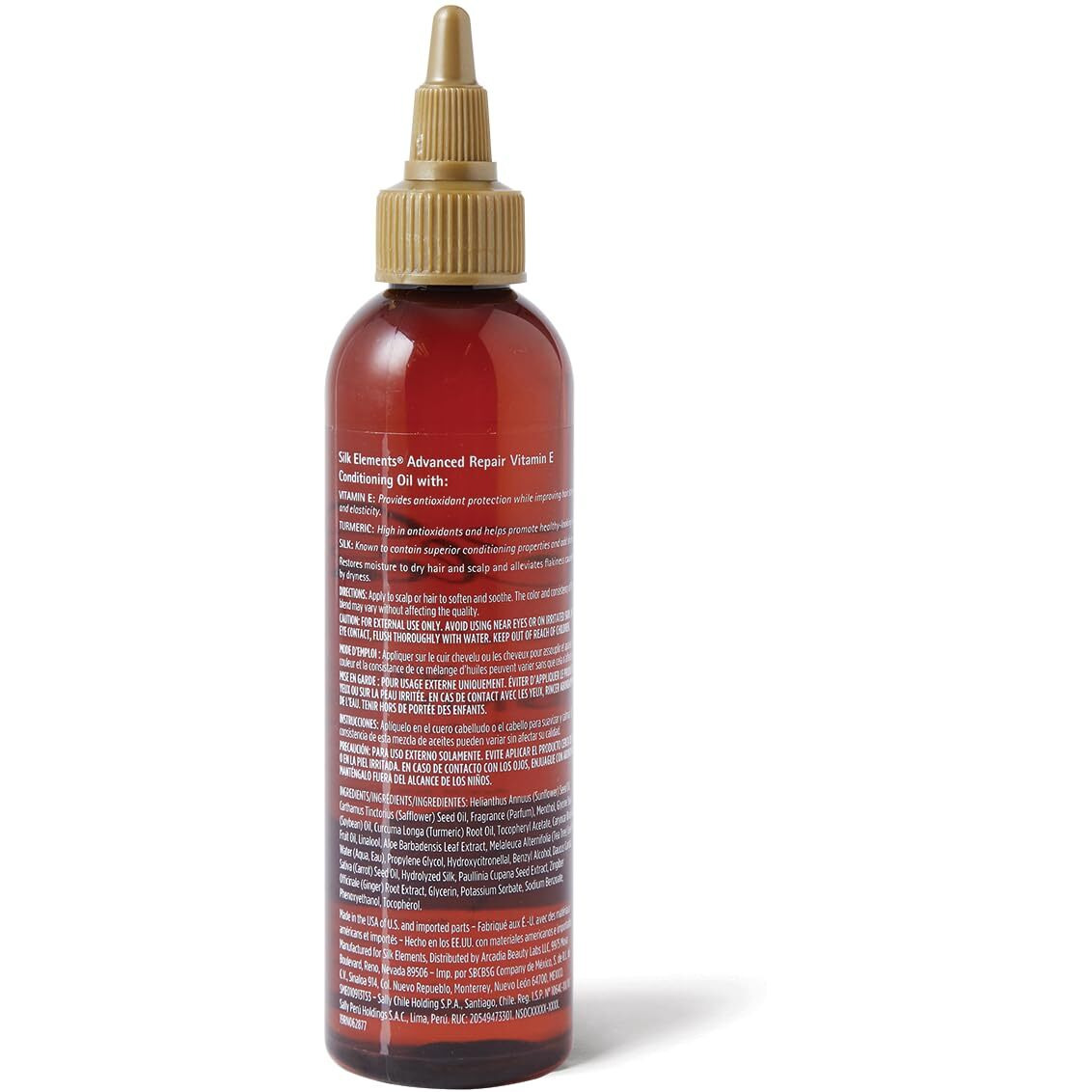 Silk Elements Advanced Repair Conditioning Oil, Vitamin E, Tumeric, Silk, Moisturizing, Dry Scalp Relief